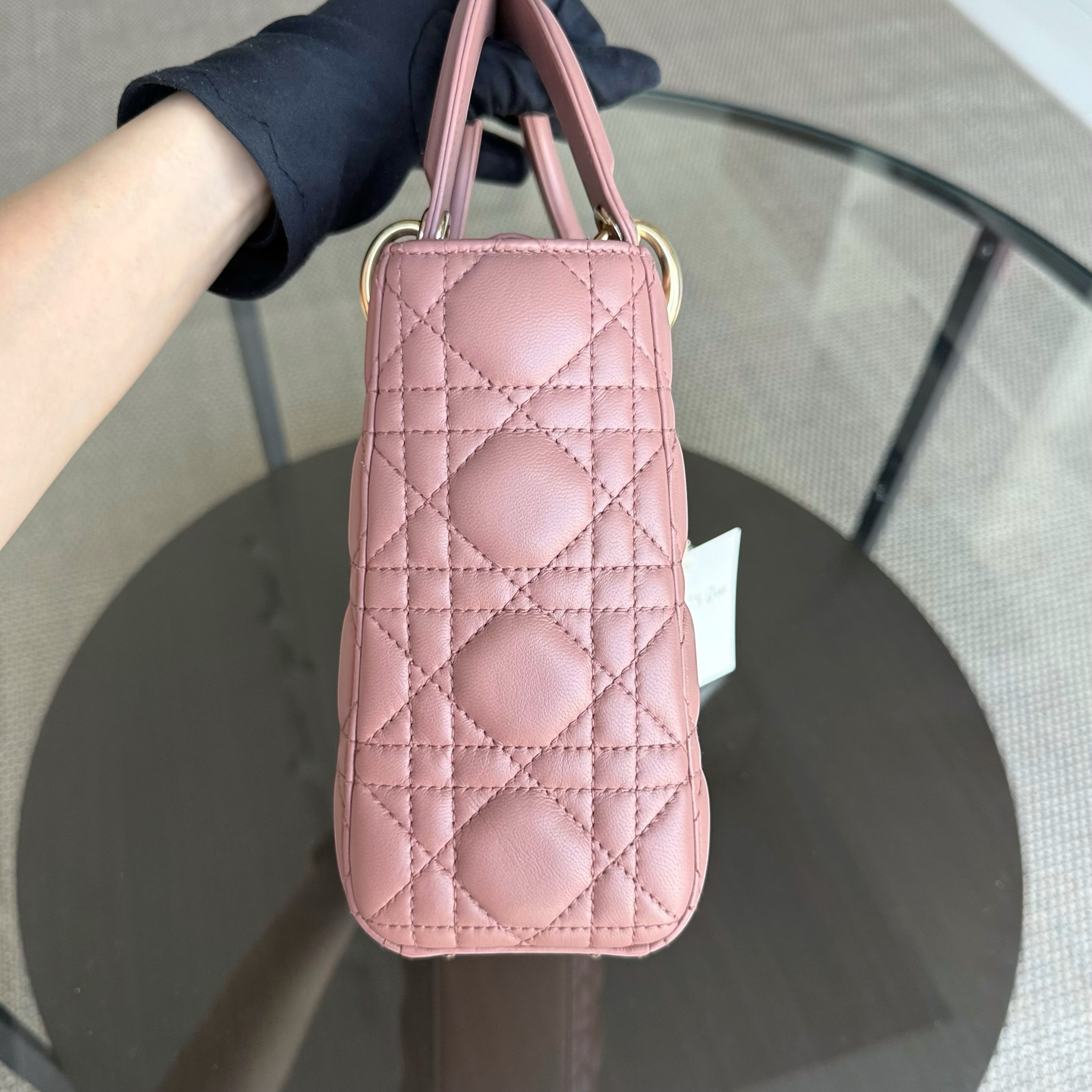 Dior Lady MyABC Small Flap - Cannage Lambskin Blush Pink Gold Hardware