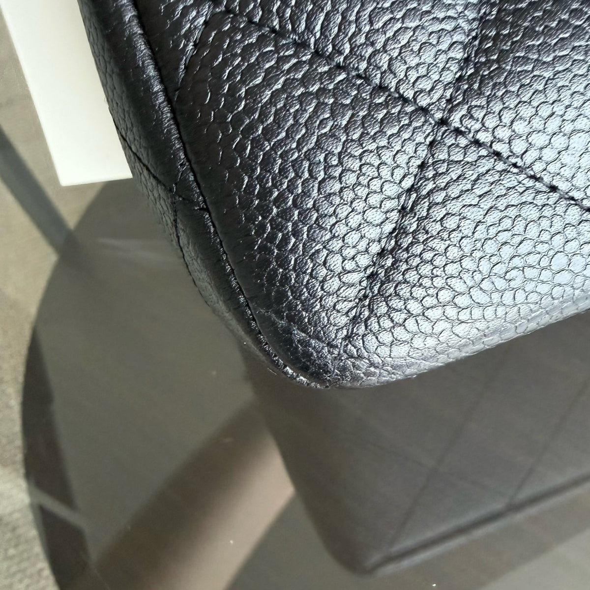 Chanel Classic Flap Jumbo - Caviar 30CM Double Flap Quilted Black Silver Hardware