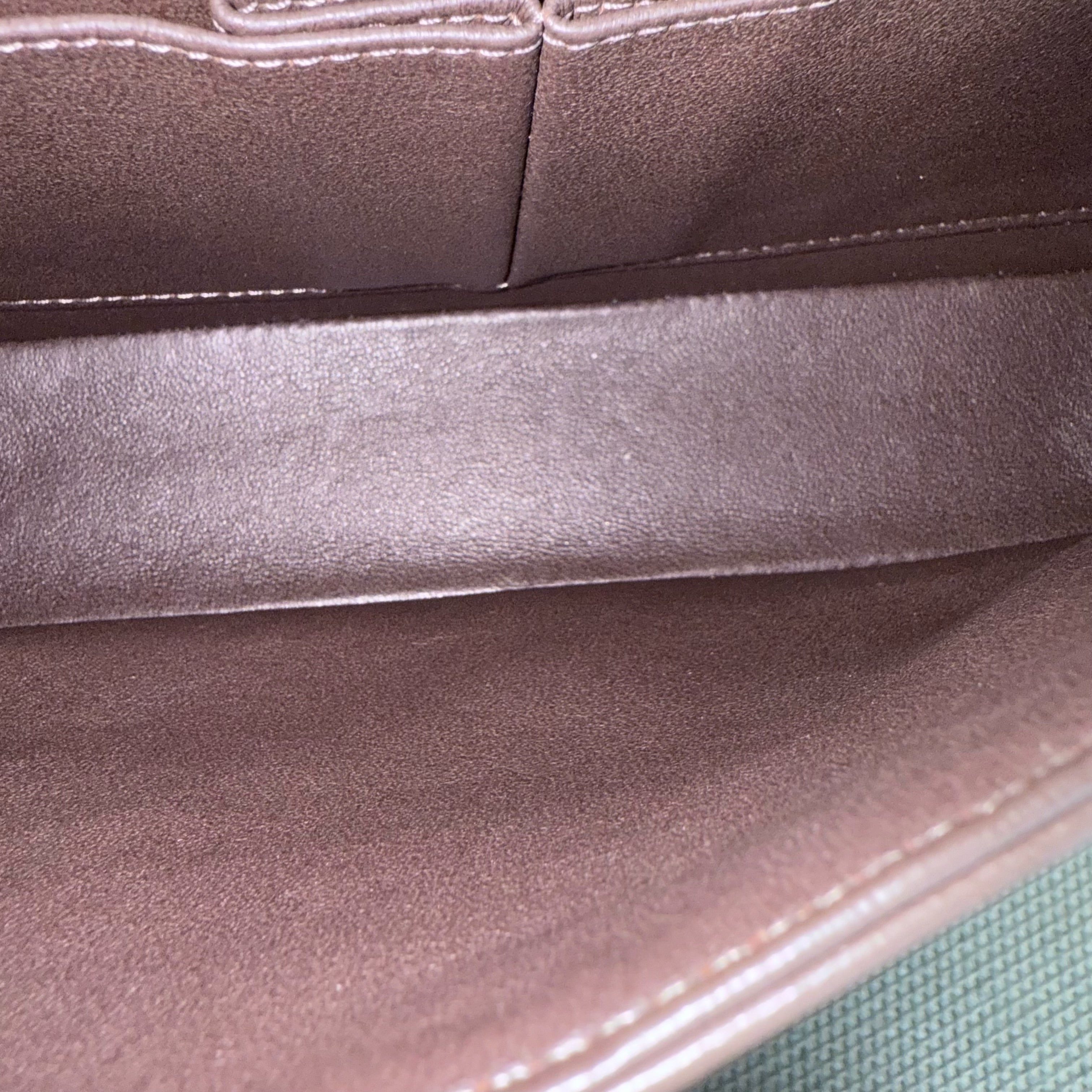 Chanel Classic Flap Medium - 25CM Quilted Lambskin Brown Silver Hardware Series 19