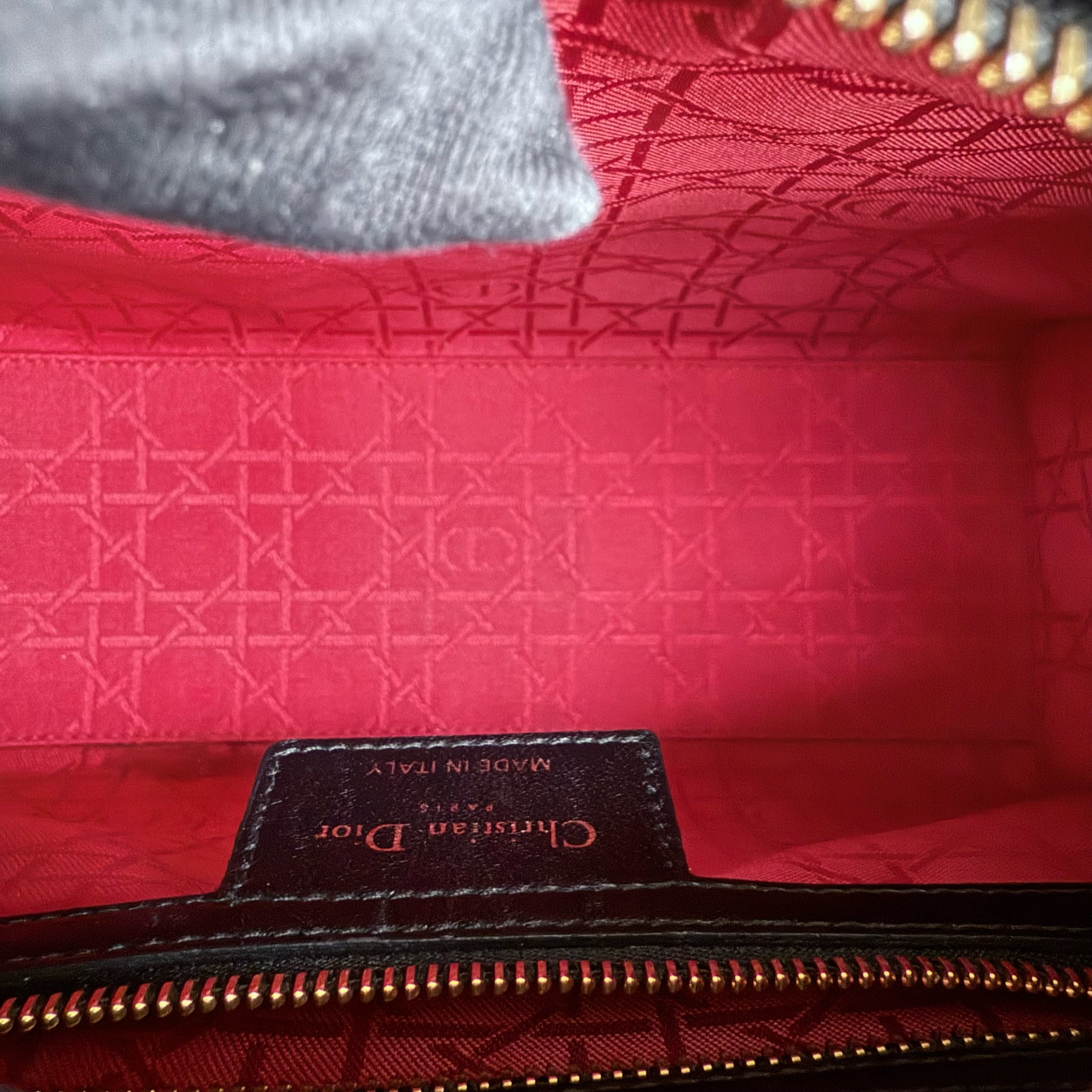 Dior Lady Medium - Canange Lambskin Black Gold Hardware