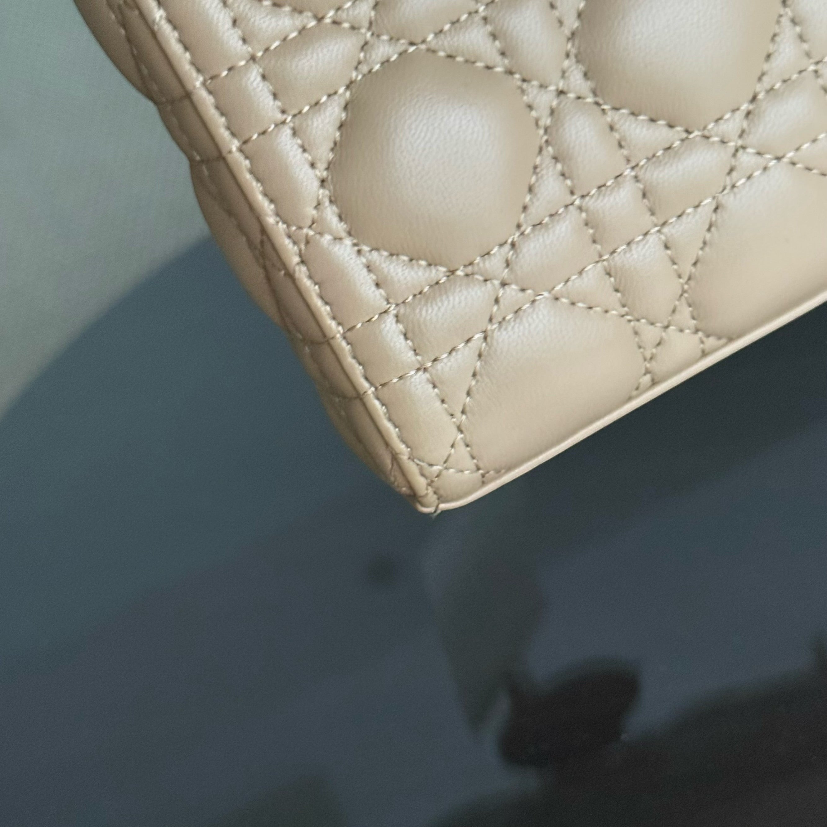 Dior D-Joy Small Lady - Cannage Lambskin Caramel Beige Gold Hardware
