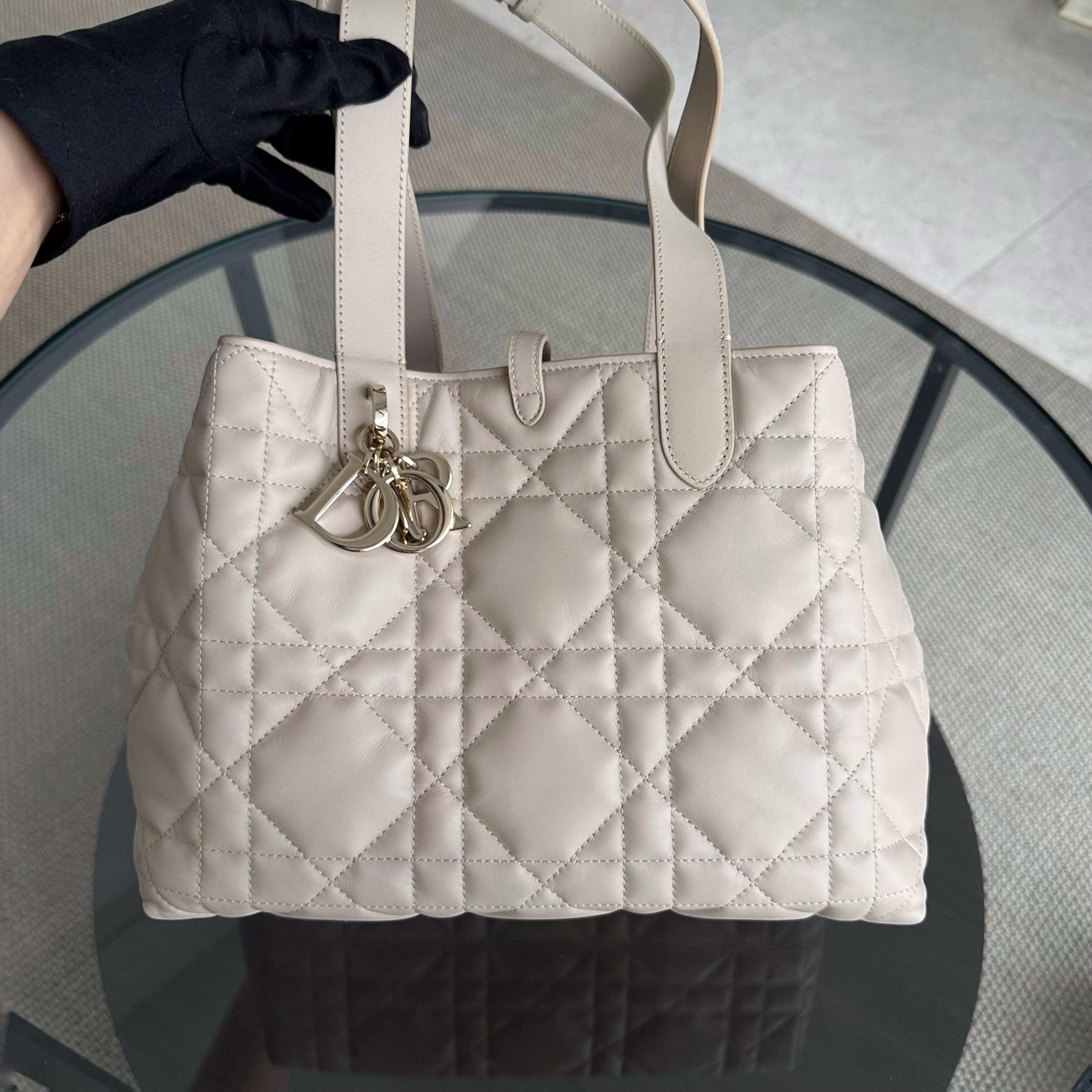 Dior Toujours Macrocannage Quilt Calfskin Medium tote bag