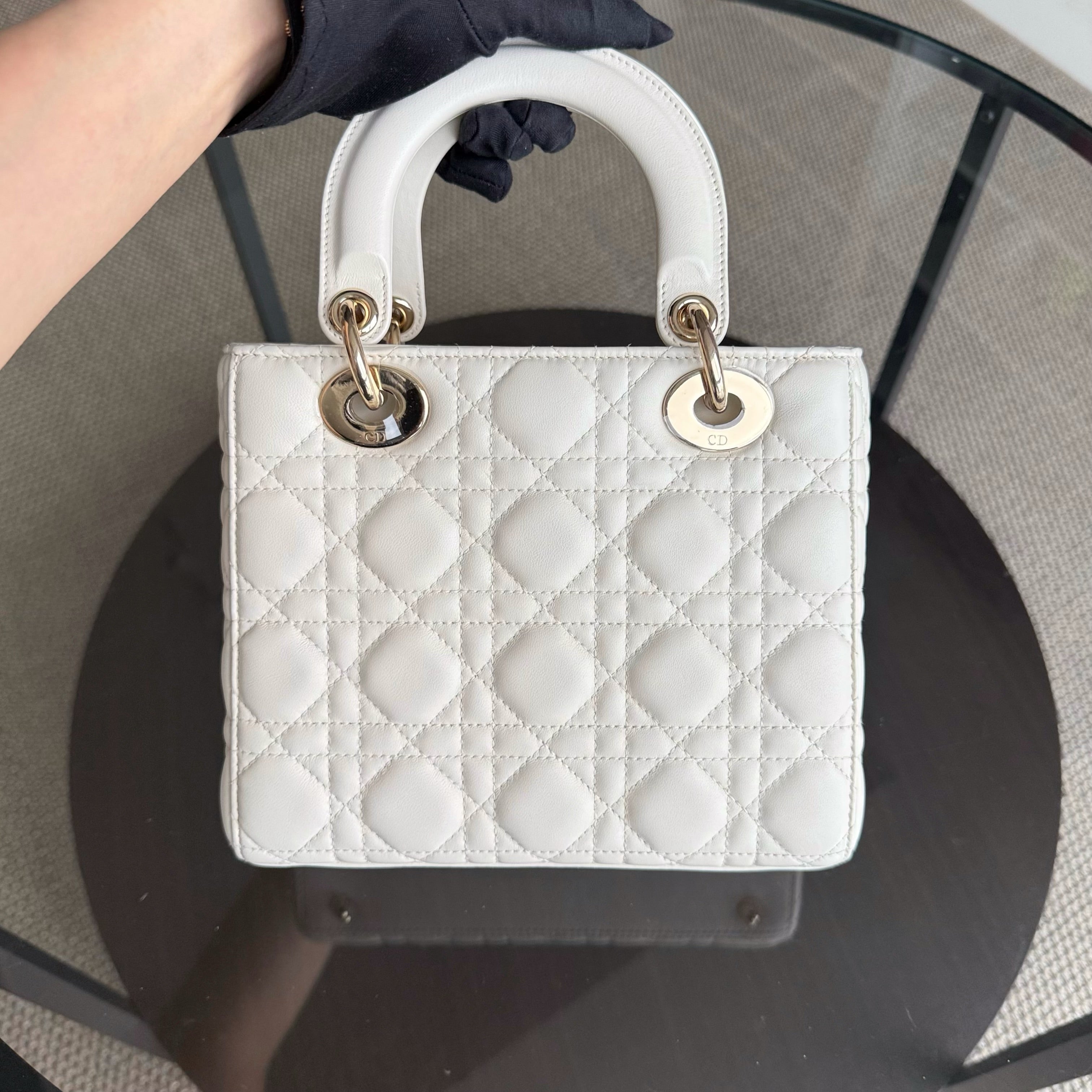 Dior MyABC Lady Small - Cannage Lambskin White Gold Hardware