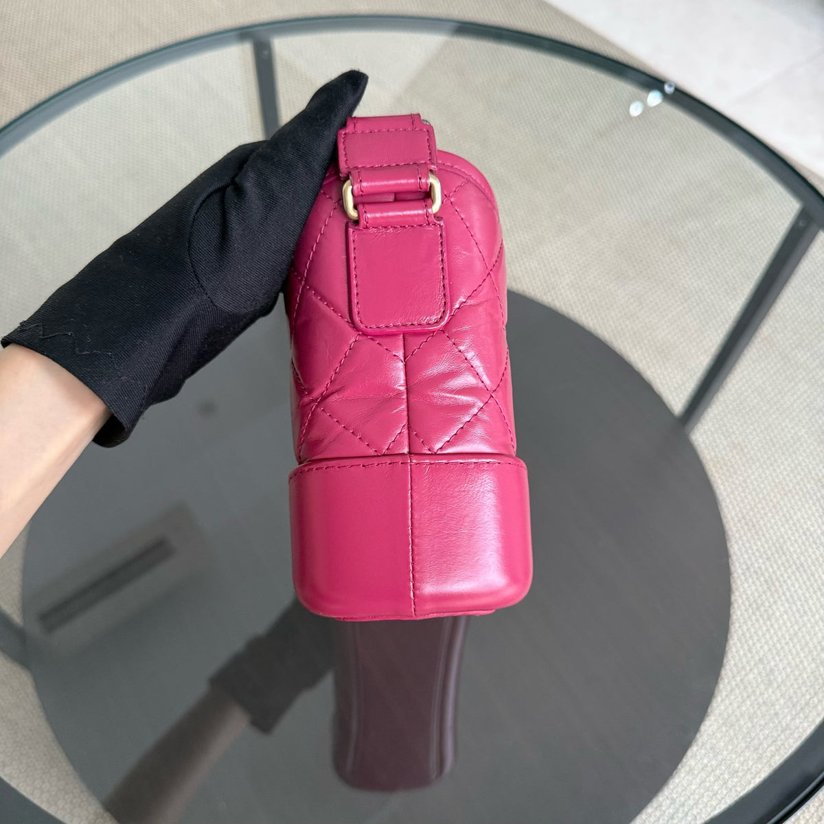 Chanel Gabrielle Small - Aged Calfskin Pink Mixed Gold Hardware Series 26