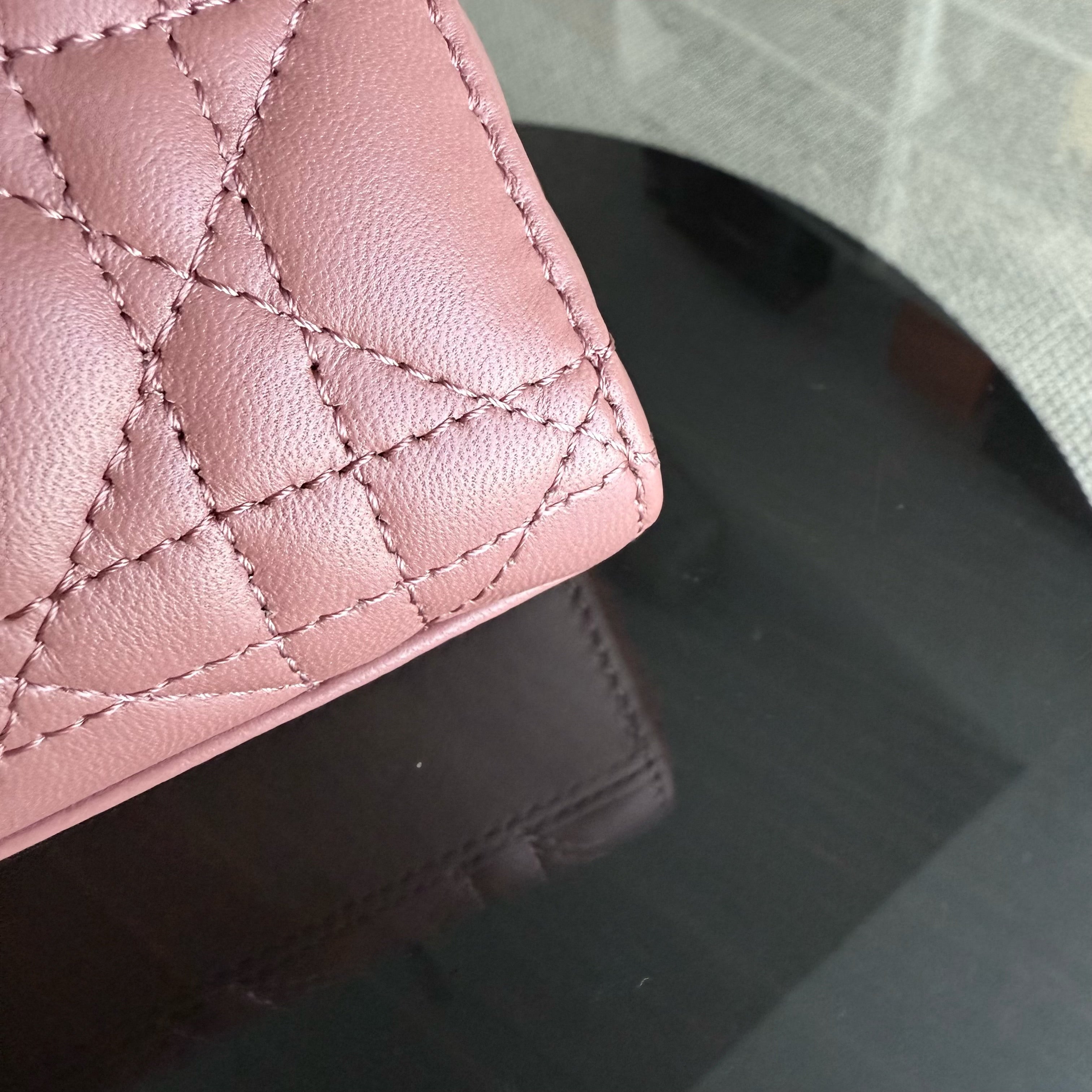 Dior D-Joy Medium - Cannage Lambskin Blush Pink Gold Hardware