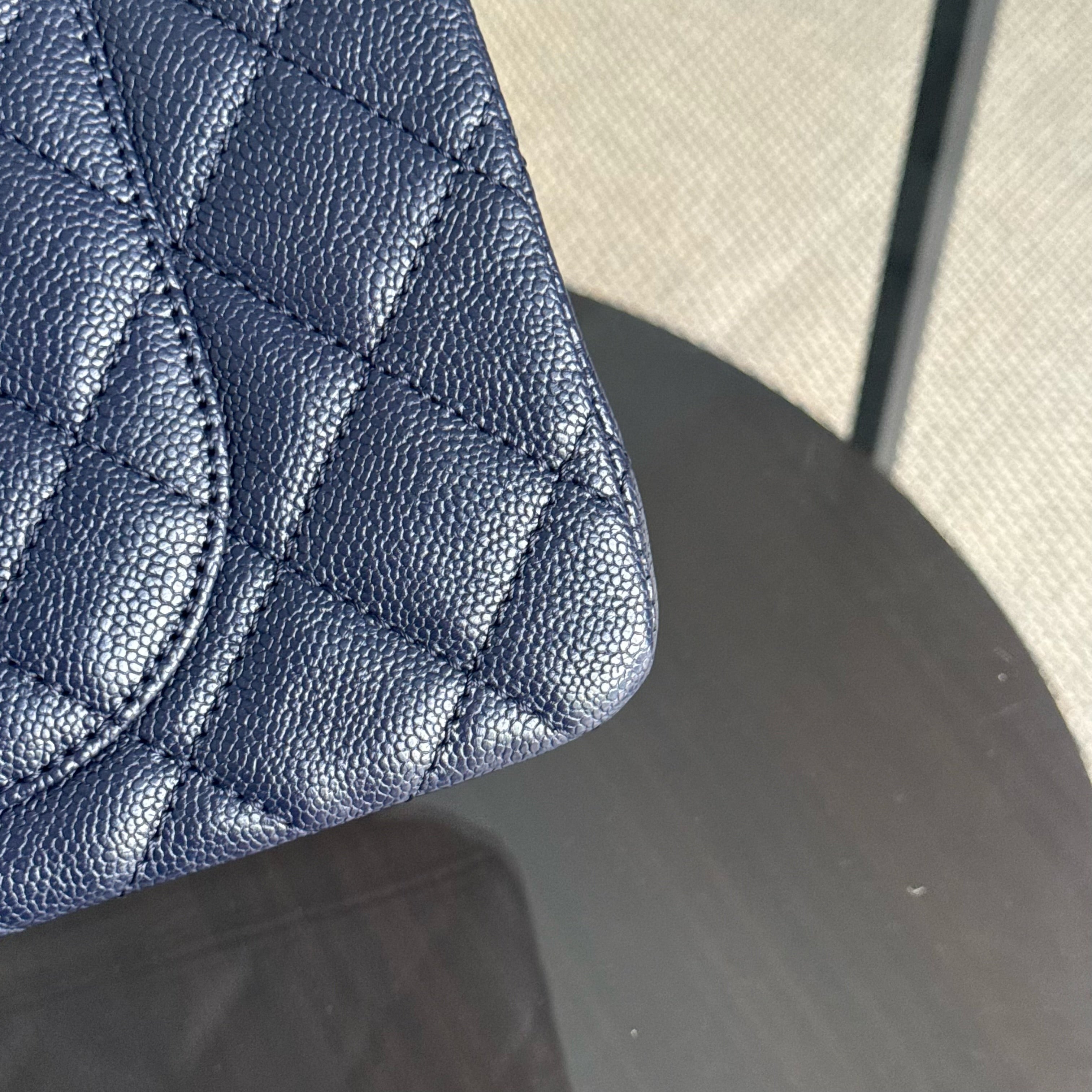 Chanel 2.55 Reissue 227 - Caviar Quilted Dark Blue Ruthenium Silver Hardware Series 14