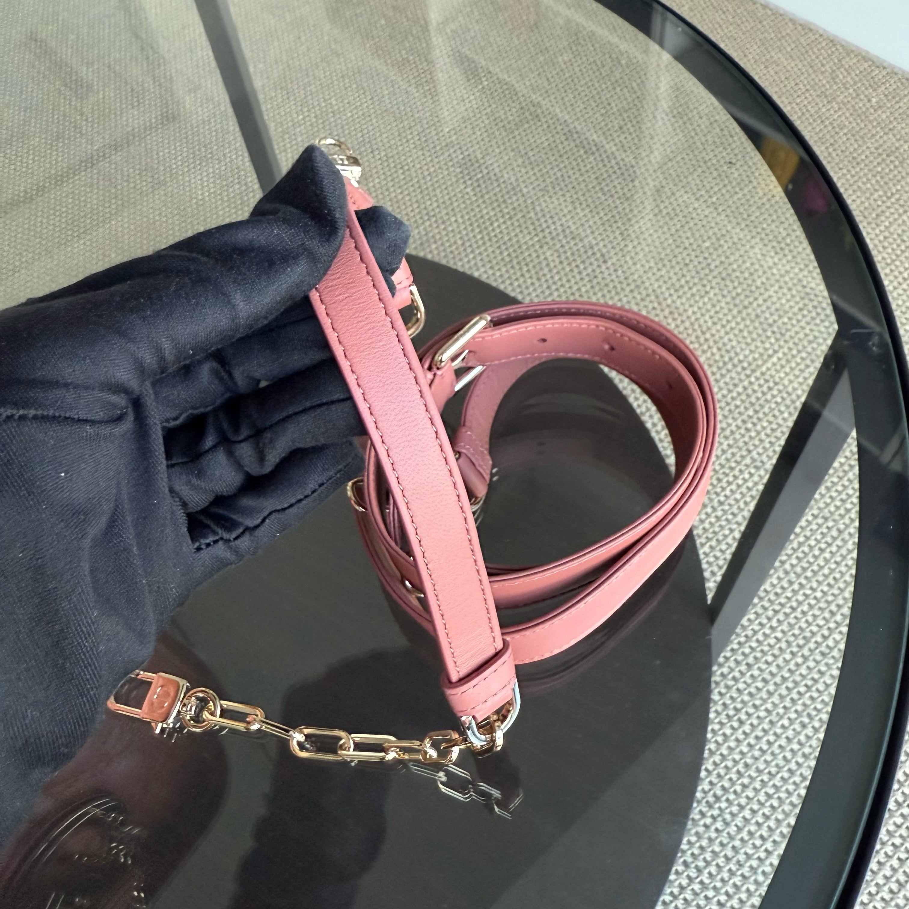 Dior D-Joy Medium - Cannage Lambskin Blush Pink Gold Hardware