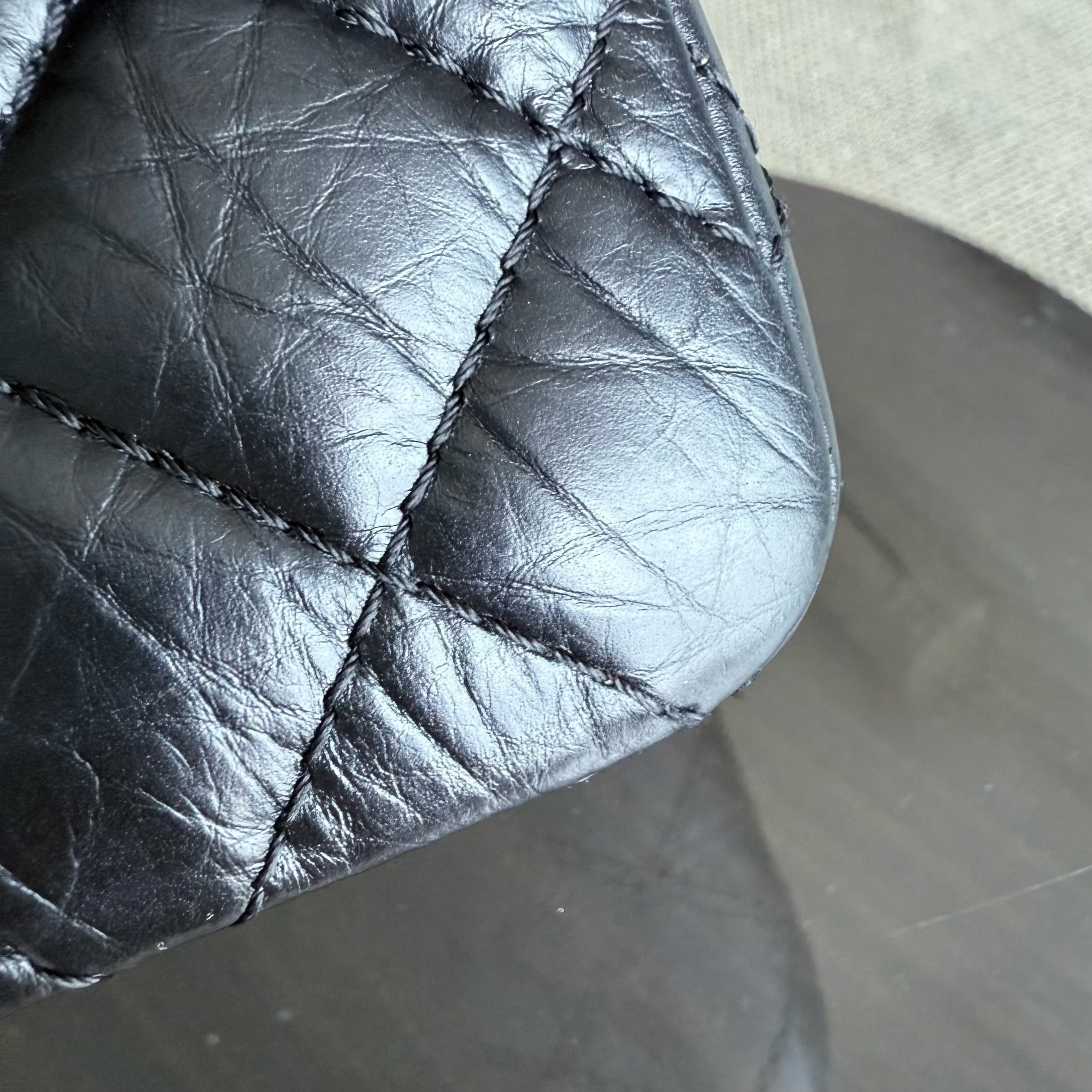 Chanel 2.55 Reissue 226 - Quilted Aged Calfskin Black Ruthenium  Silver Hardware Series 19