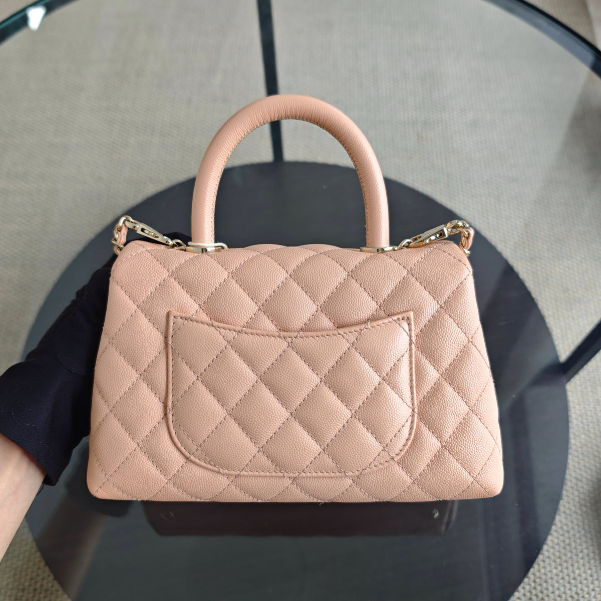 Chanel Coco Handle Small - Caviar Quilted Beige Gold Hardware Series 31