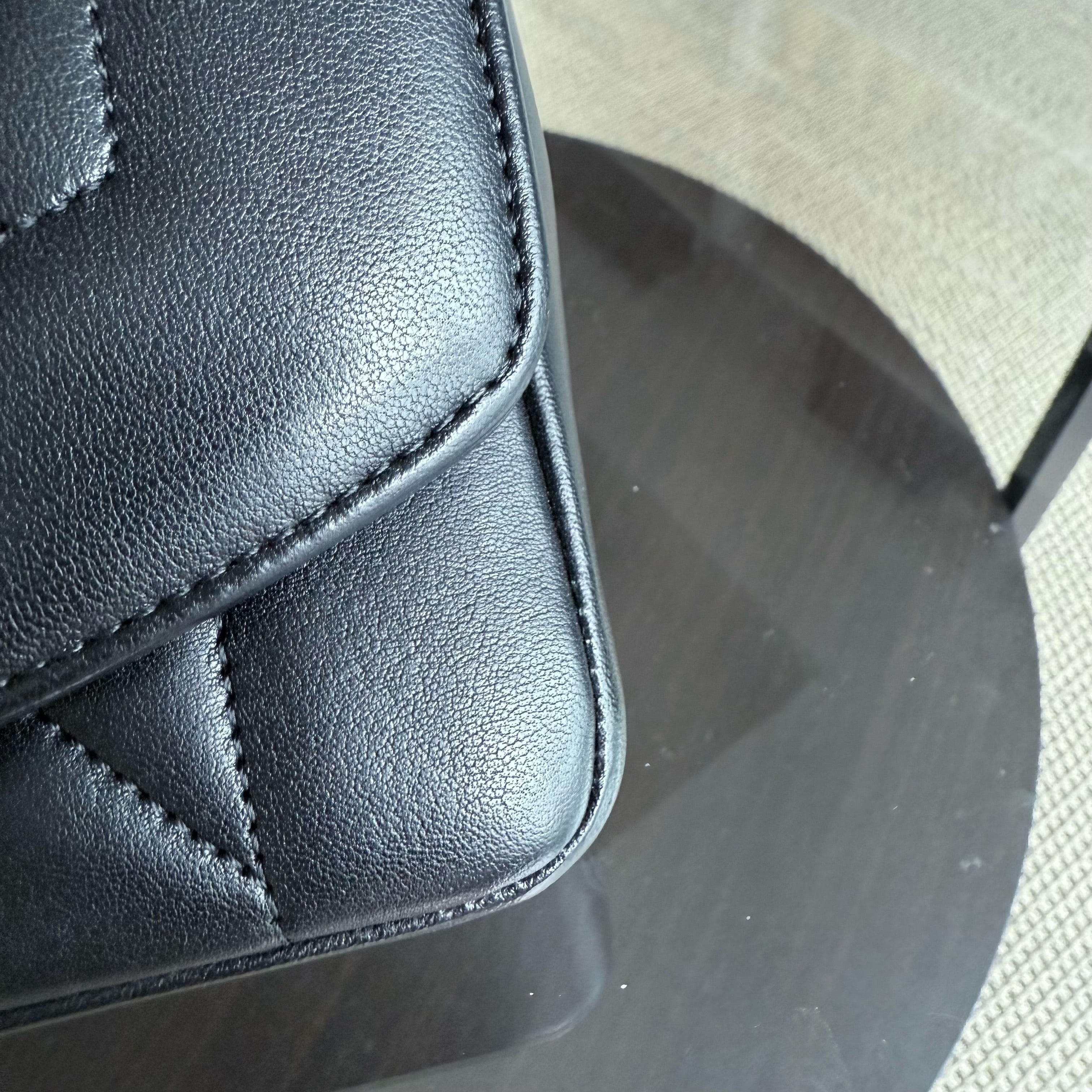 Chanel Diana Reissue Small - 22CM Quilted Lambskin Black Gold Hardware Series 20