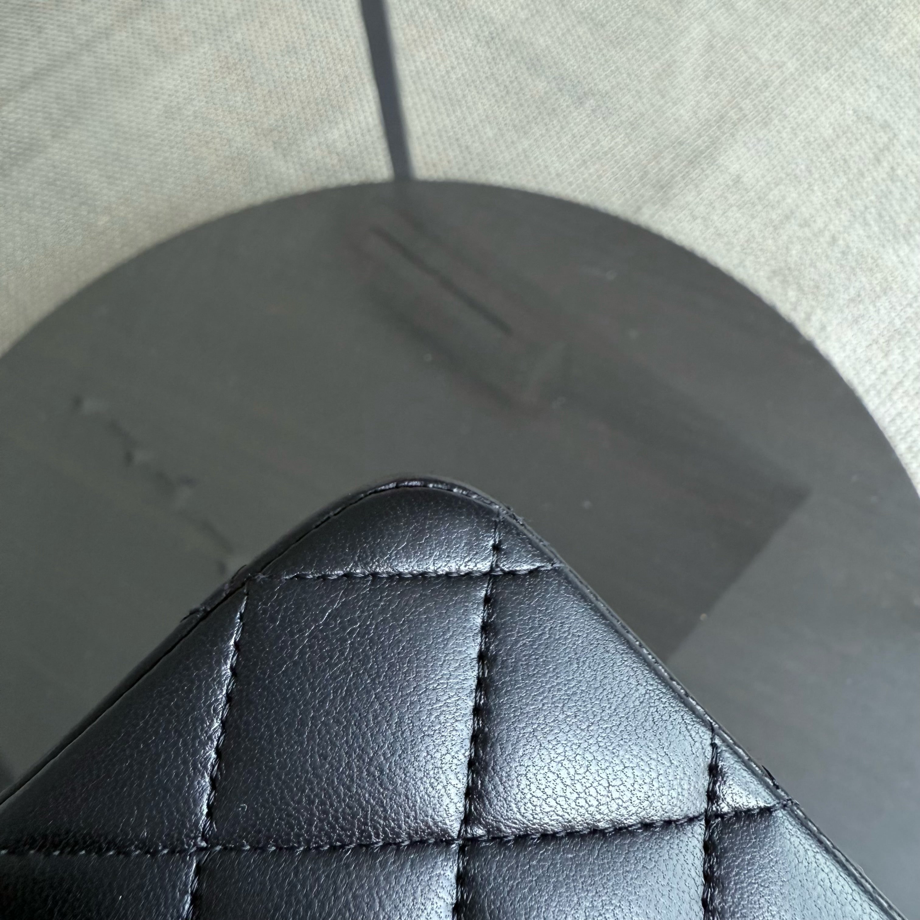 Chanel Classic Flap Medium - 25CM Quilted Lambskin Black Gold Hardware Series 16