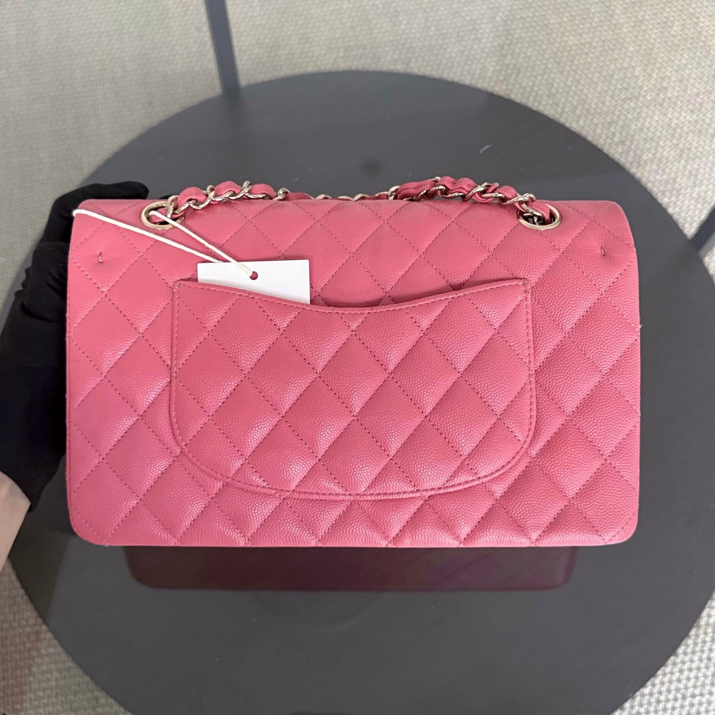 Chanel Classic Flap Medium - 25CM Quilted Caviar Barbie Pink Gold Hardware Series 28