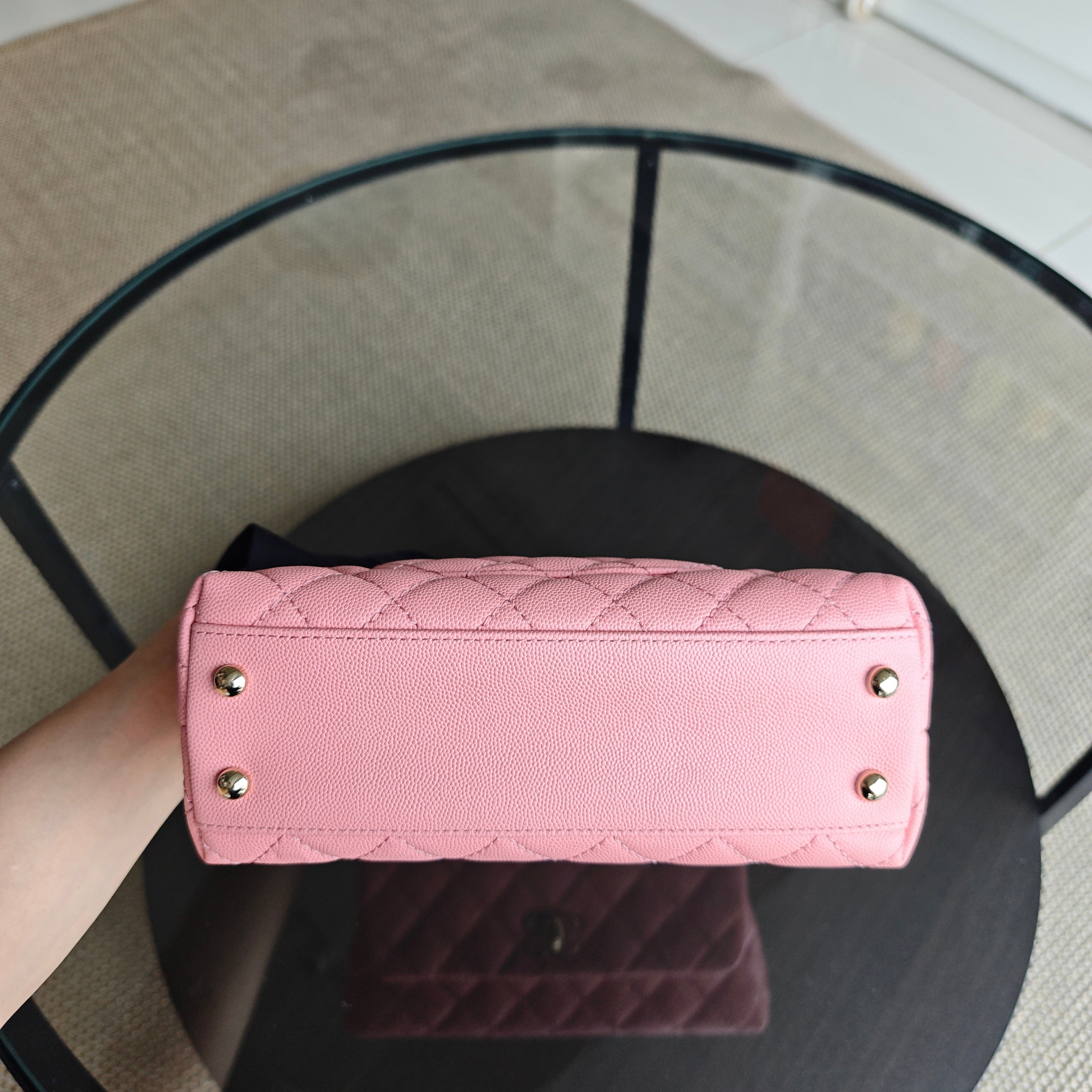 Chanel Coco Handle Small - Caviar Quilted Pink Gold Hardware Series 27