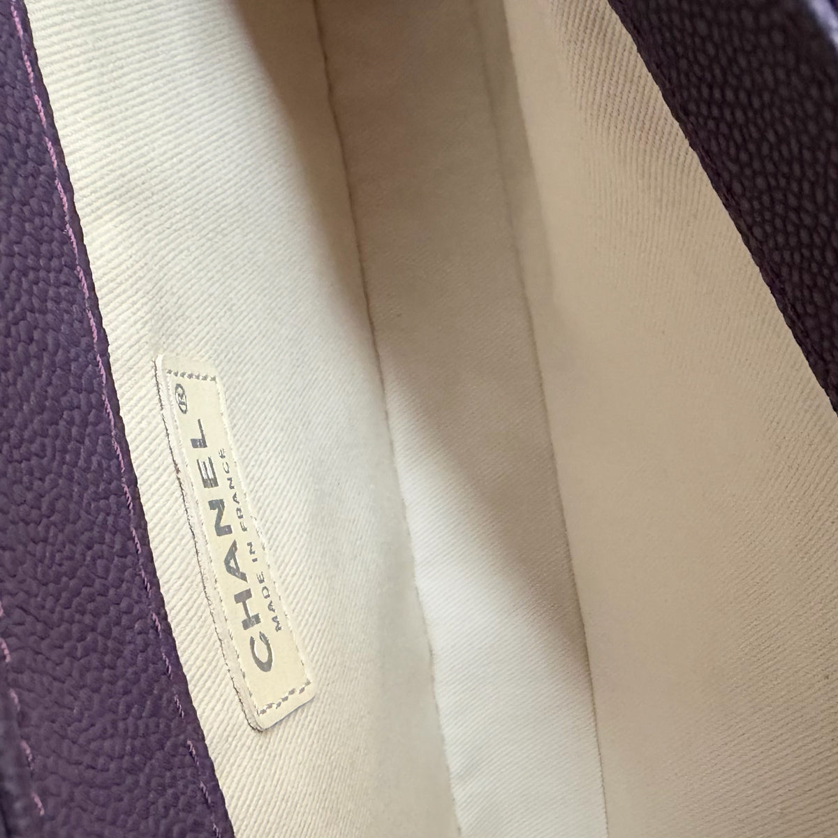 Chanel Caviar Easy Flap - 30CM Quilted Caviar Purple RSHW Series 16