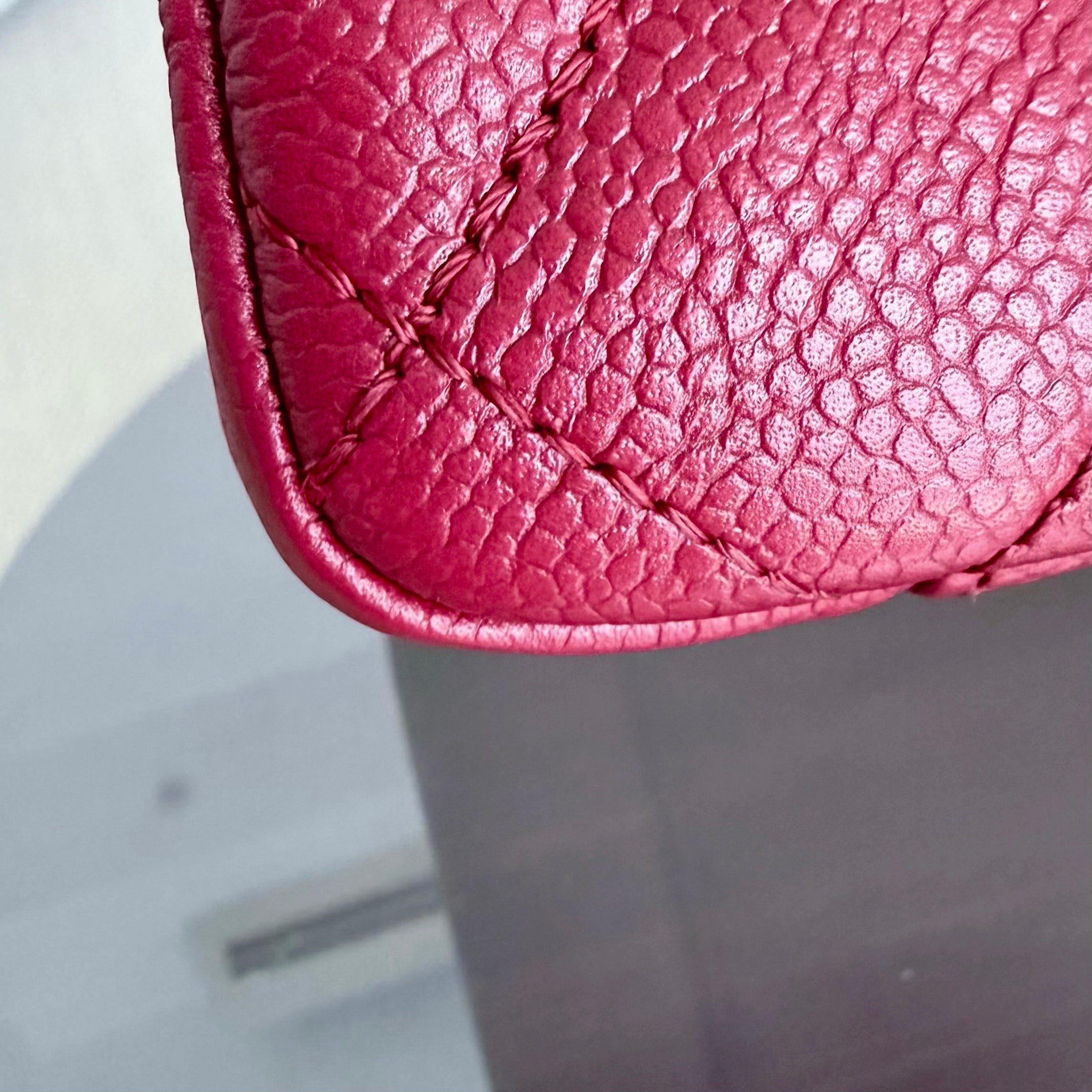 Chanel GST Grand Shopping Tote - Caviar Quilted Red Silver Hardware