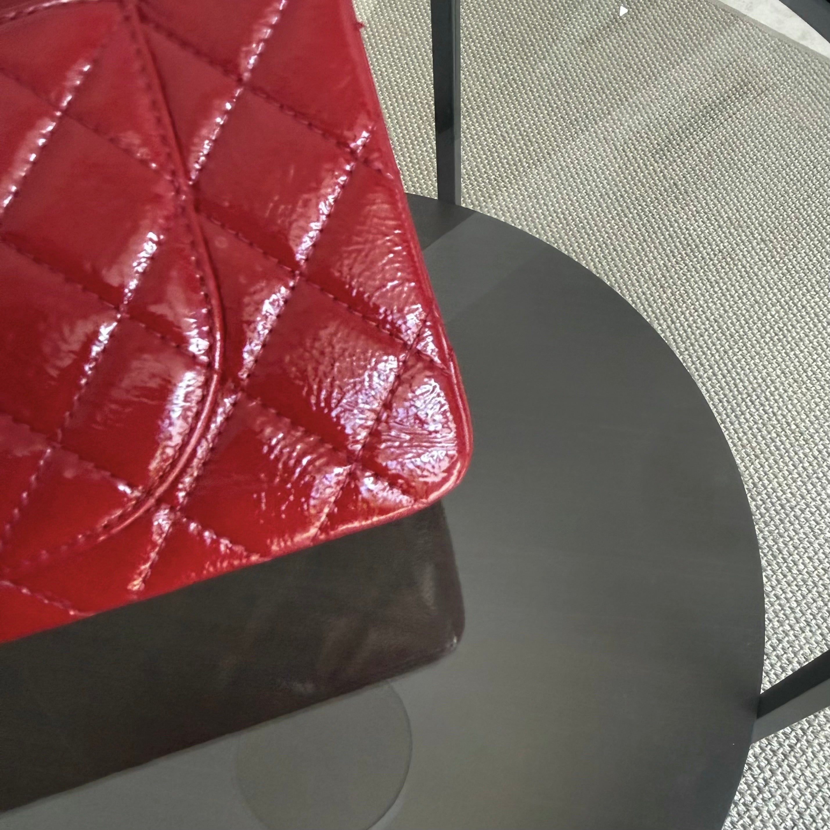 Chanel 2.55 Reissue 227 - Quilted Aged Glazed Calfskin Red Silver Hardware Series 14