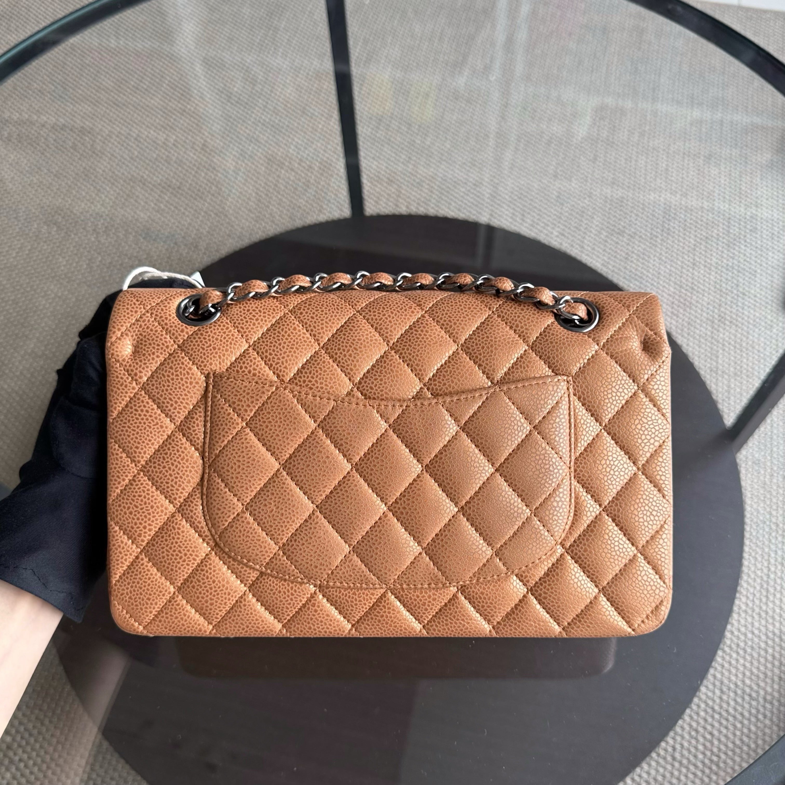 Chanel Classic Flap Medium - 25CM Quilted Caviar Gold Silver Hardware Series 14