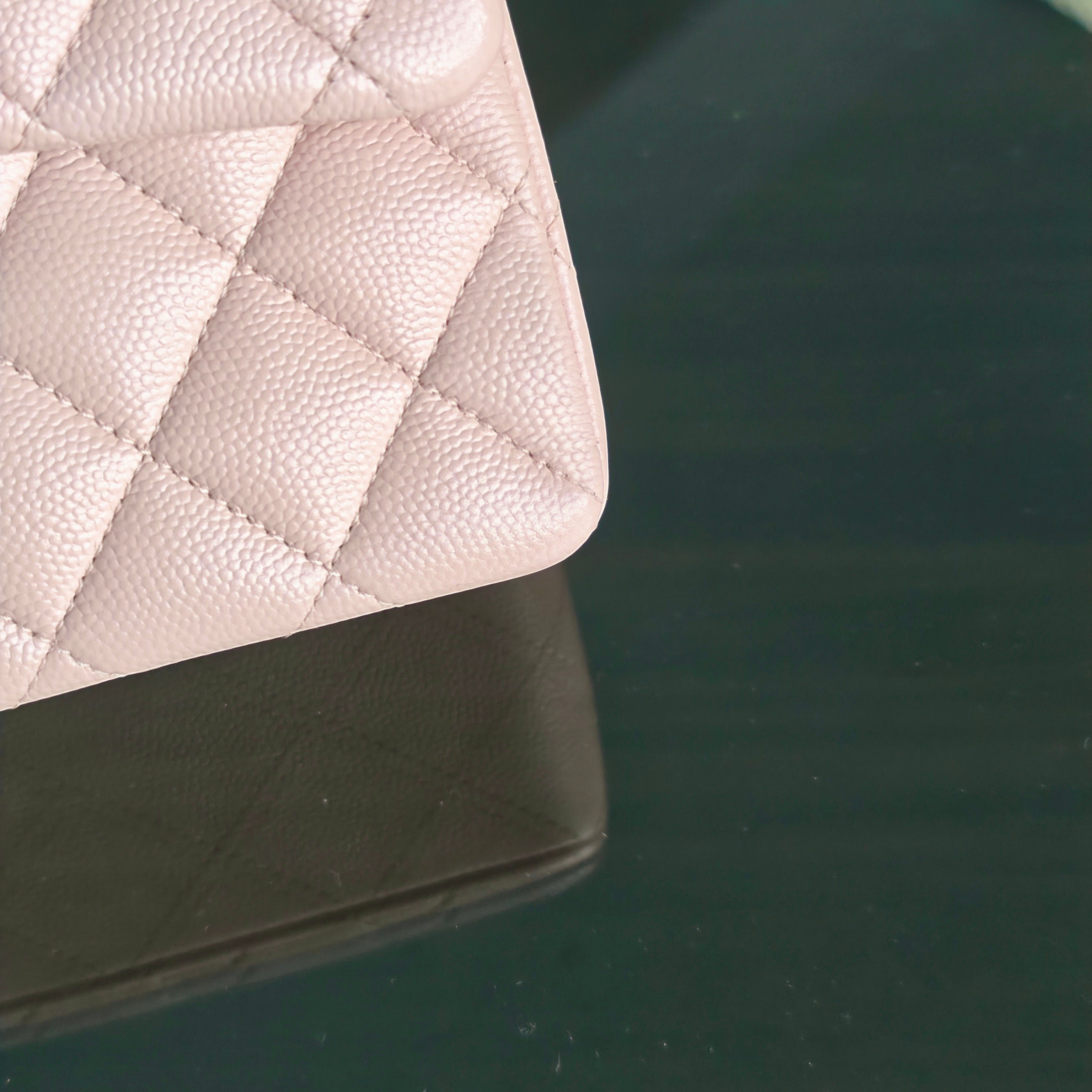 Chanel Classic Flap Small - Caviar 23CM Quilted Sakura Light Pink Light Gold Hardware Series 30