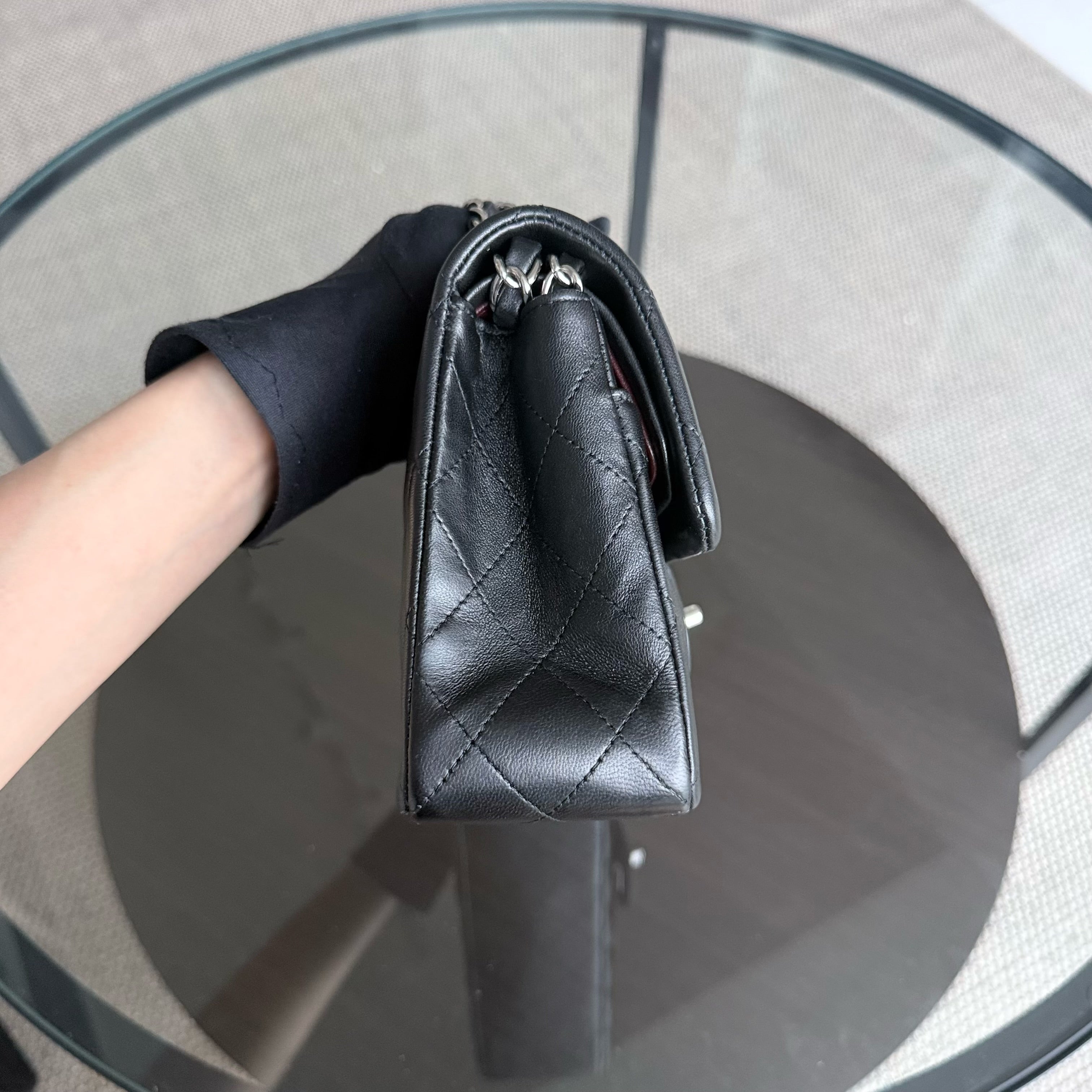 Chanel Classic Flap Small - Lambskin 23CM Quilted Black Silver Hardware Series 14