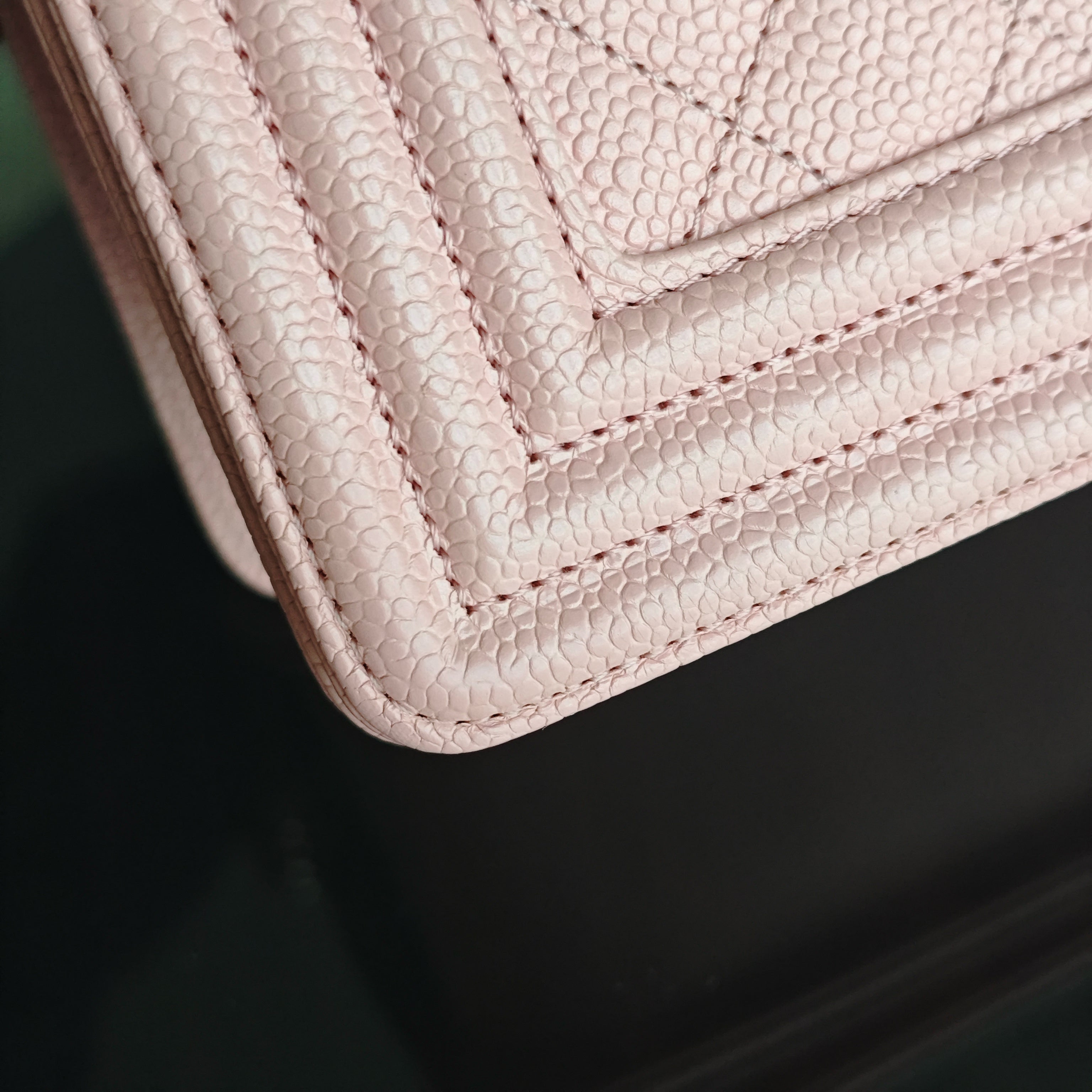 Chanel Boy Medium - Caviar 25CM Quilted Light Pink Gold Hardware Series 29