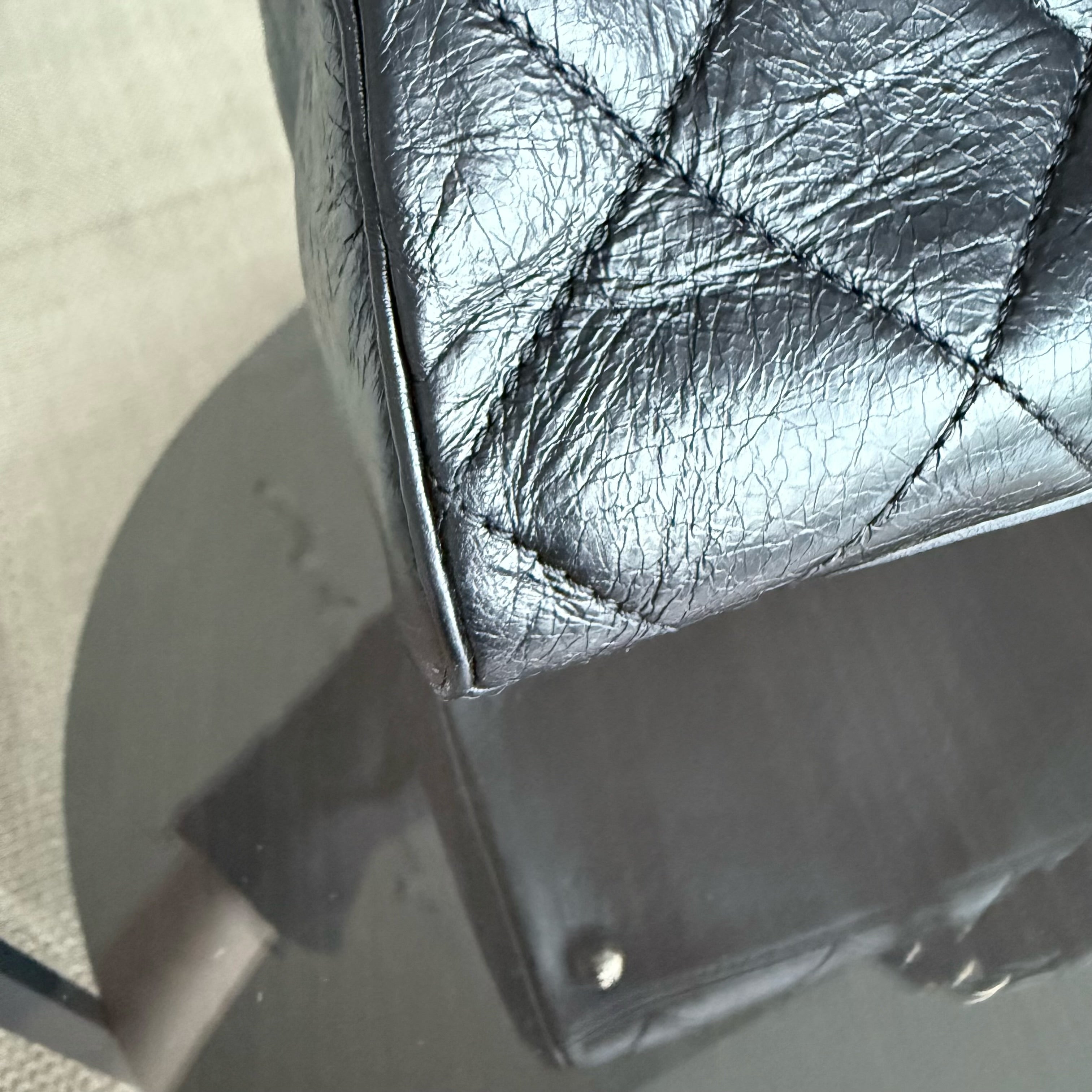 Chanel Shopping Tote - Calfskin Quilted Black Gold Hardware