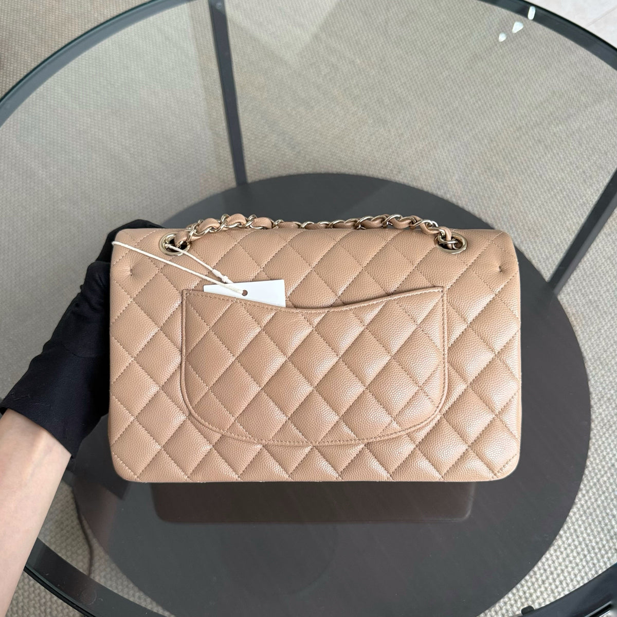 Chanel Classic Flap Medium - Caviar 25CM Quilted Caramel Gold Hardware Series 28