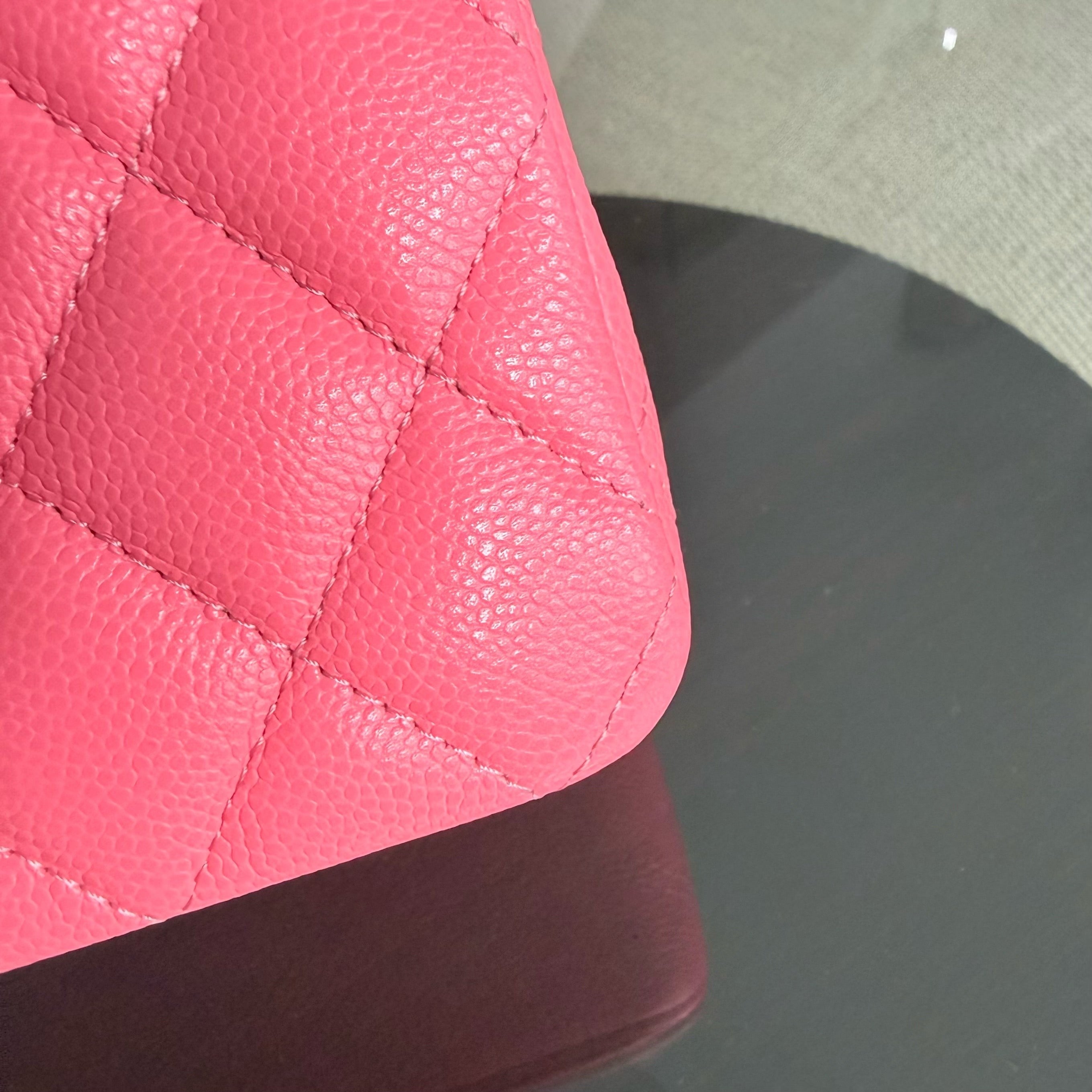 Chanel Classic Flap Medium Microchip - 25CM Quilted Caviar Pink Limited Edition Hardware