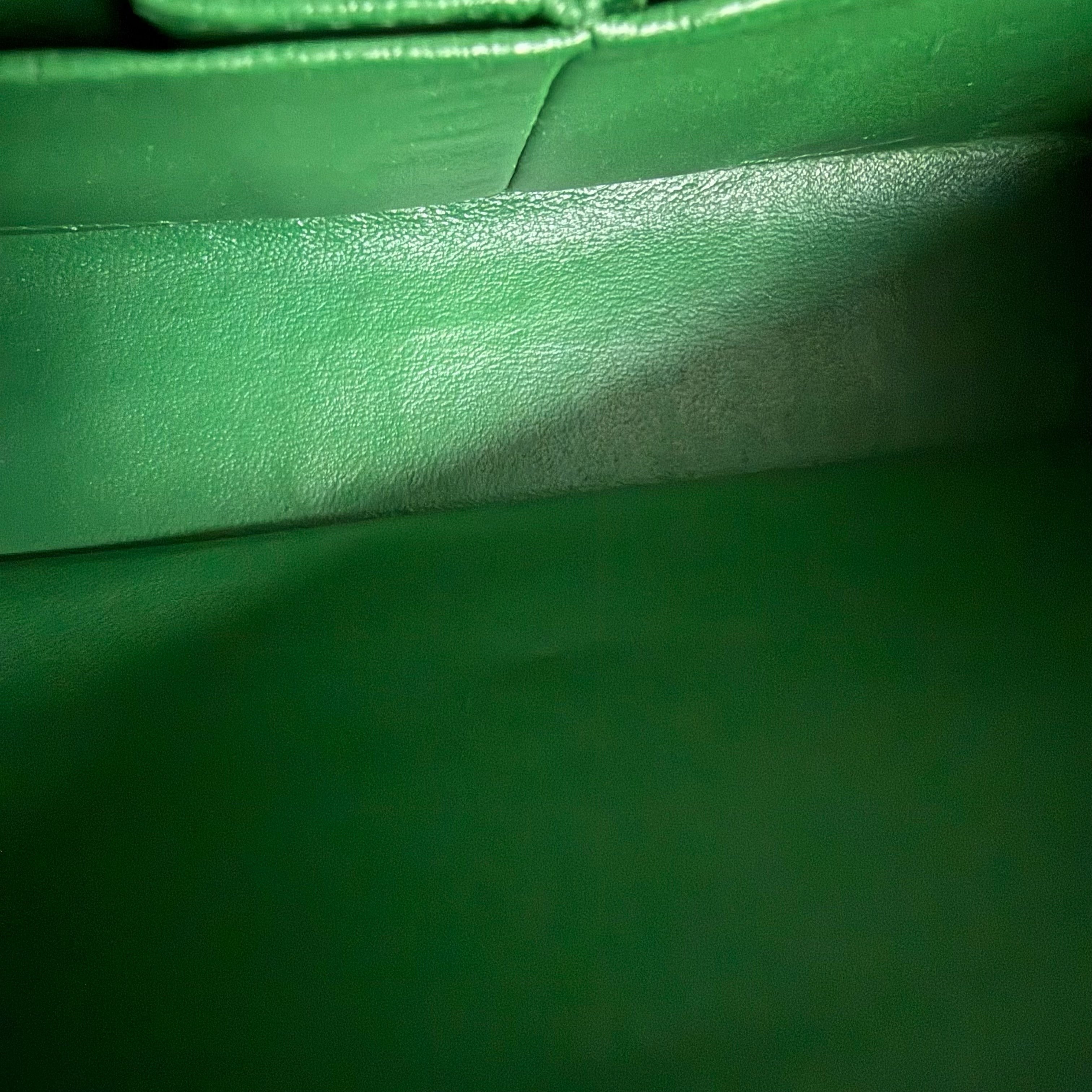 Chanel Classic Flap Medium - Caviar 25CM Quilted Double Flap Green Silver Hardware Series 21
