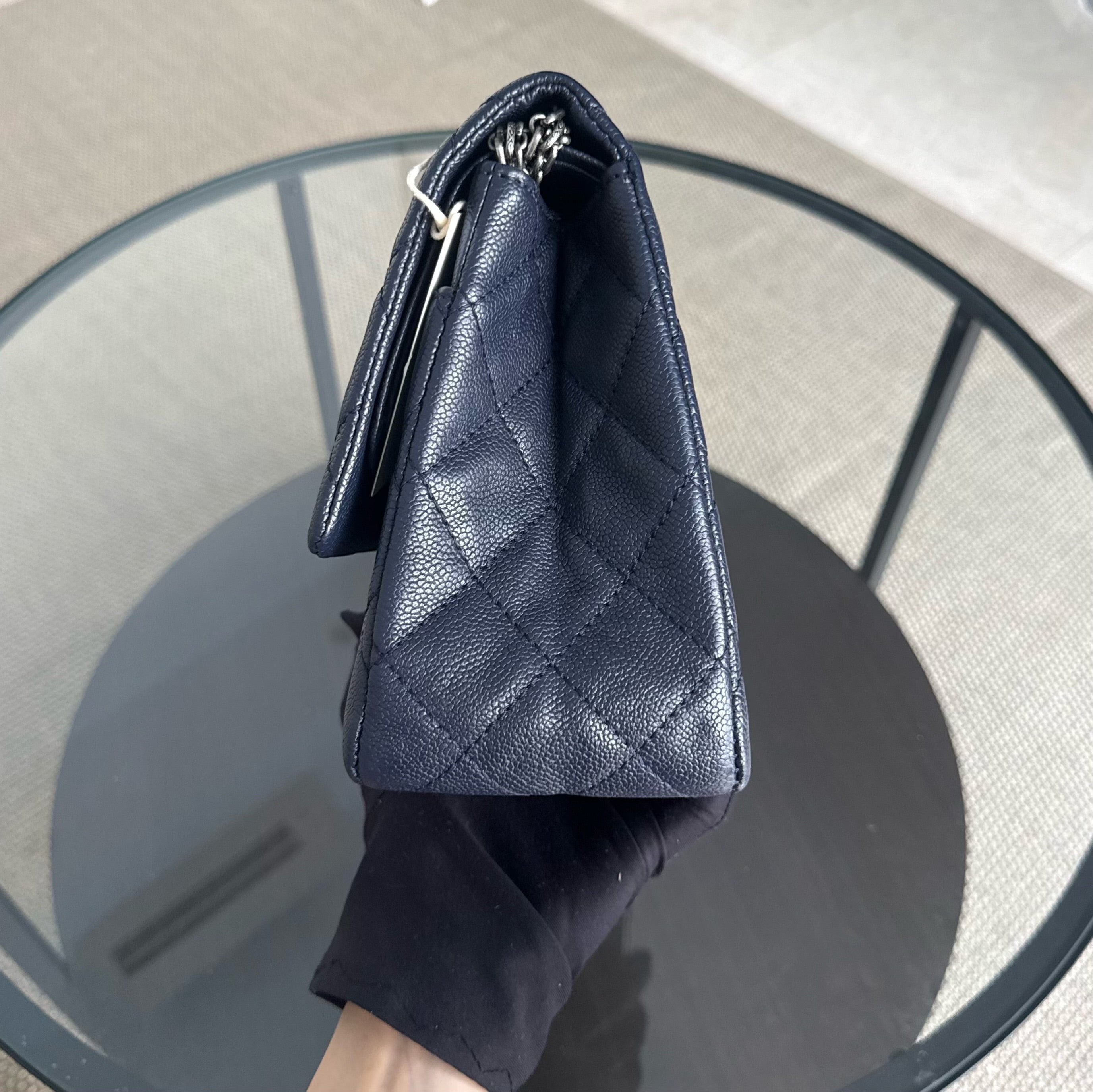 Chanel 2.55 Reissue 227 - Caviar Quilted Dark Blue Ruthenium Silver Hardware