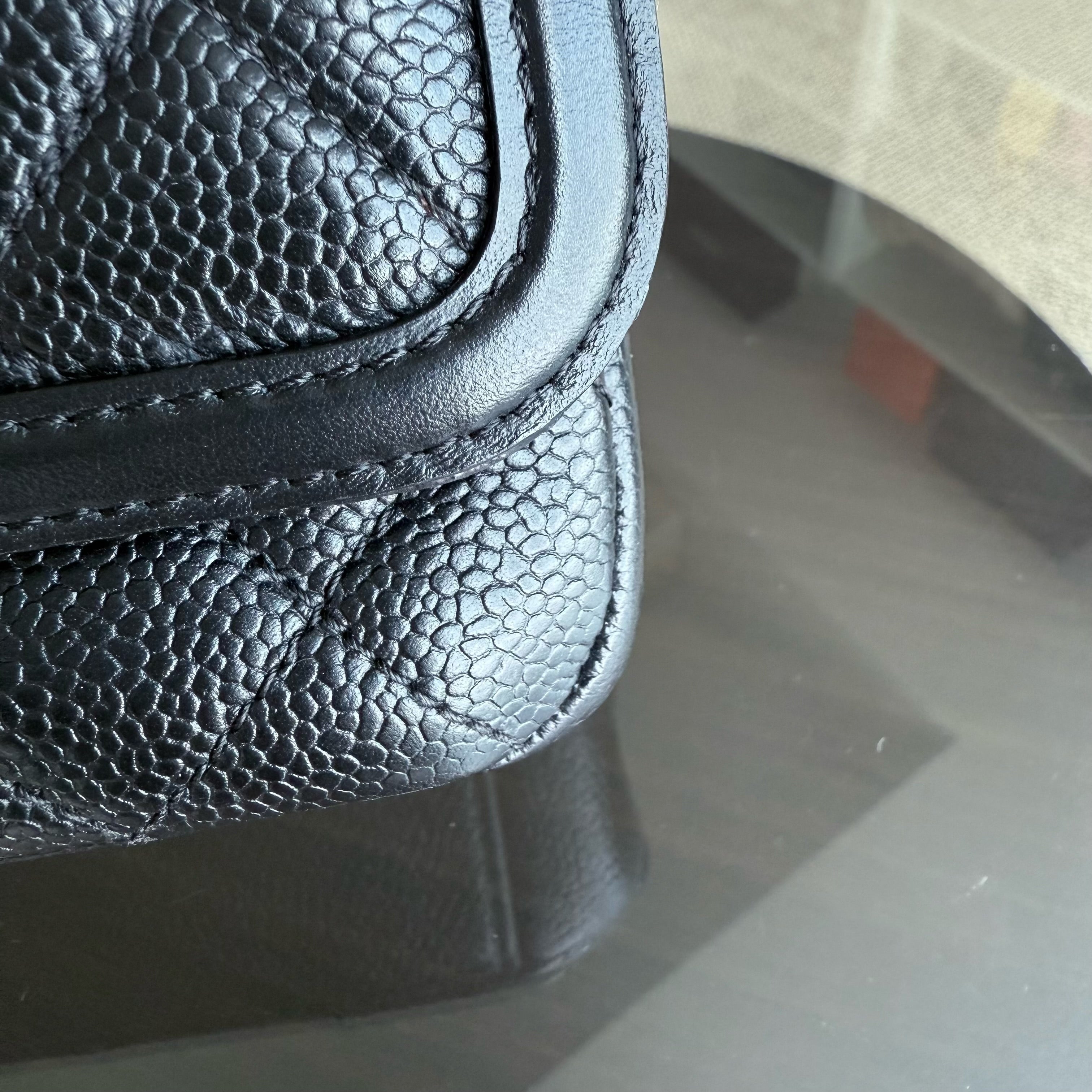 Chanel Filigree CC Small - Caviar Quilted Grained Calfskin Black Gold Hardware Series 23
