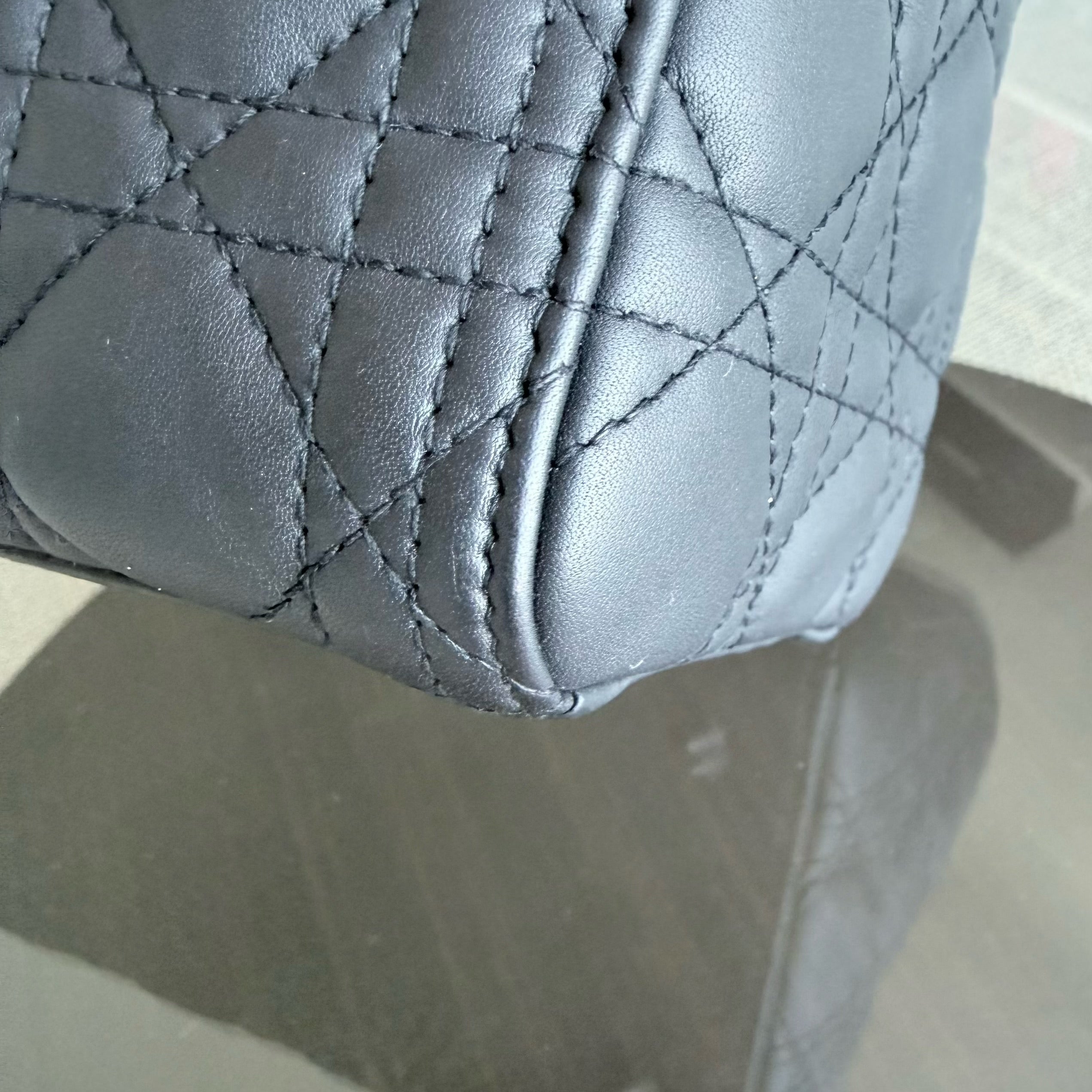 *Flap Open* Dior Lady Medium - Calfskin So Black Black Hardware NO STRAP