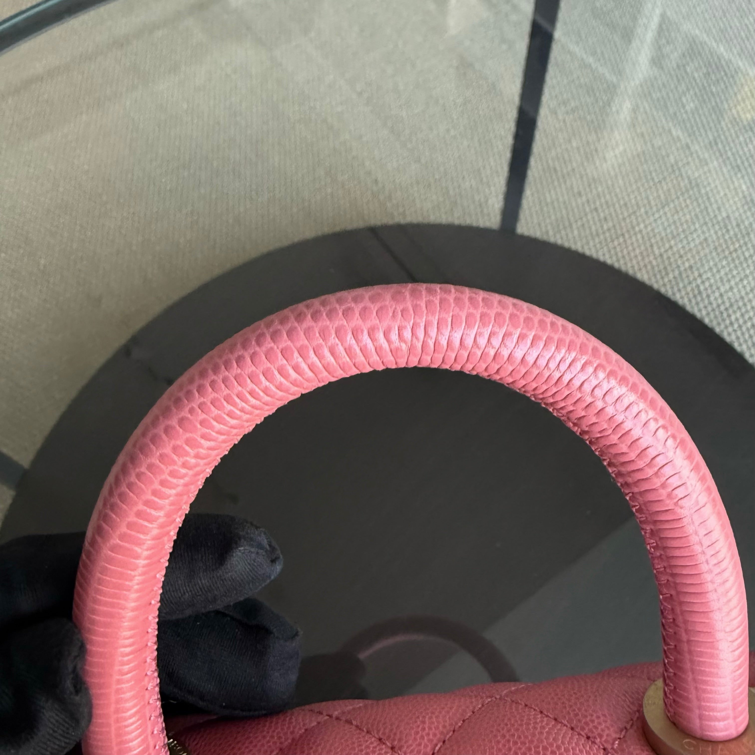 Chanel Coco Handle Small - Caviar Quilted Pink Gold Hardware Series 27