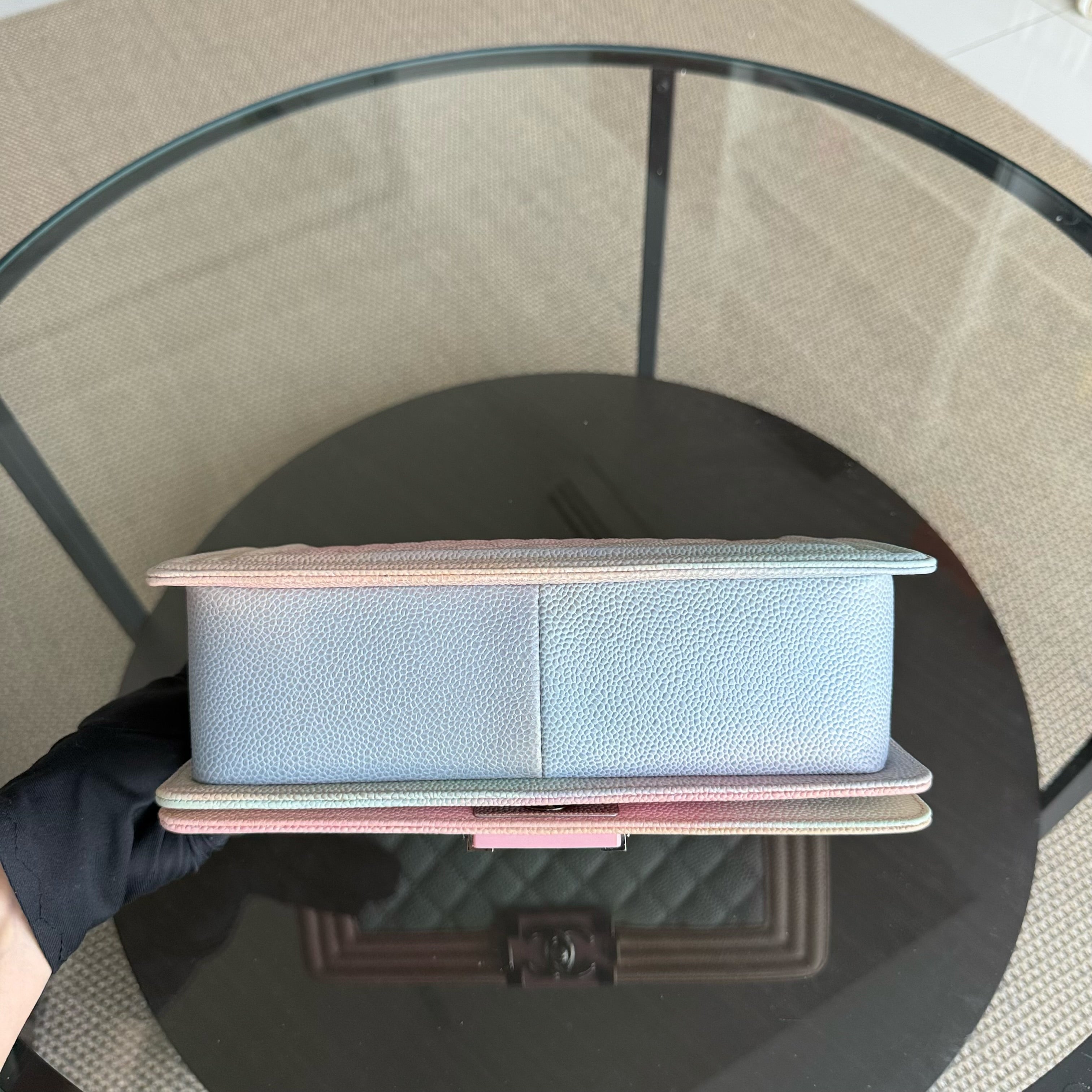 Chanel Boy Medium - Caviar 25CM Quilted Grained Calfskin Rainbow Limited Edition Series 25