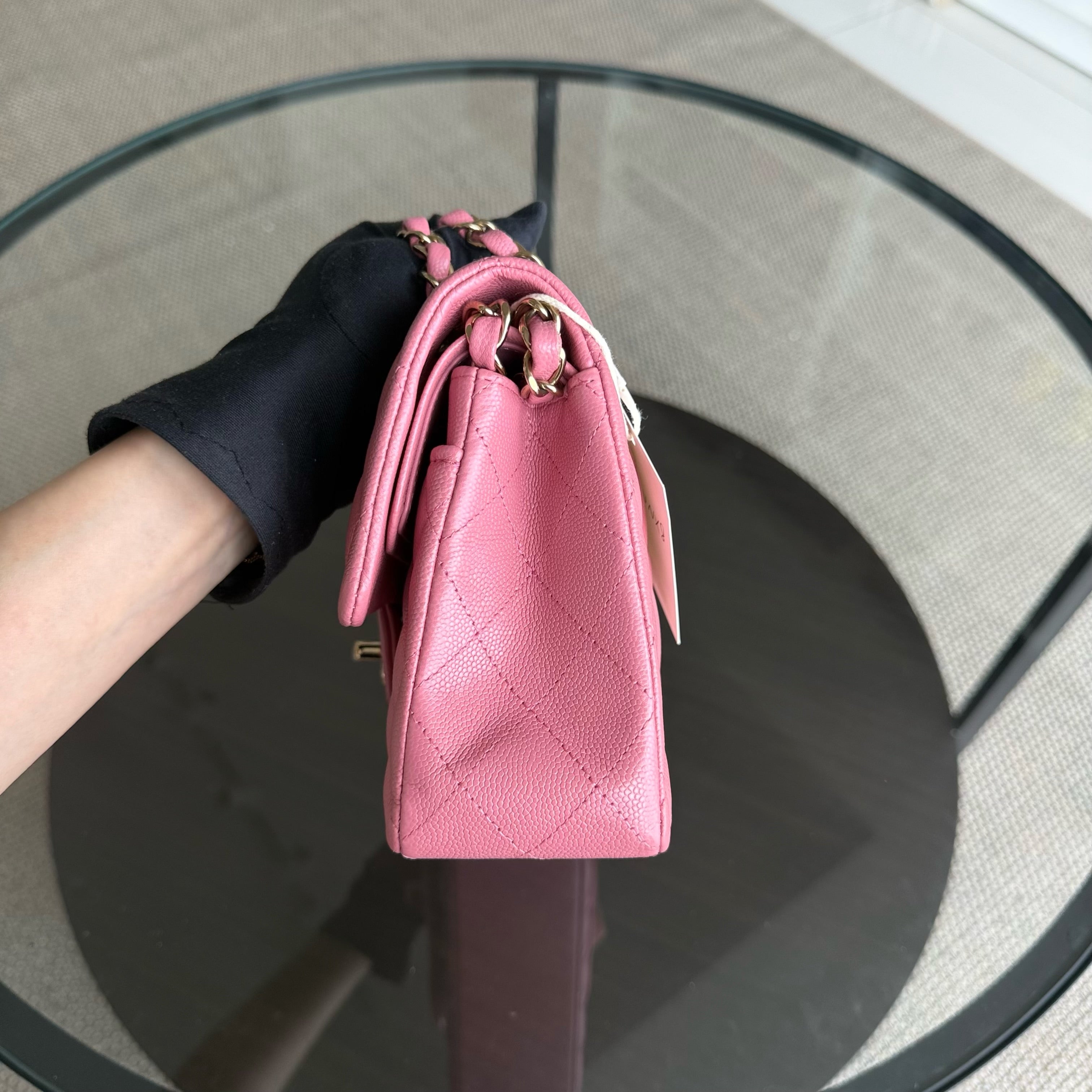 Chanel Classic Flap Small - Caviar 23CM Quilted Barbie Pink Gold Hardware Microchip