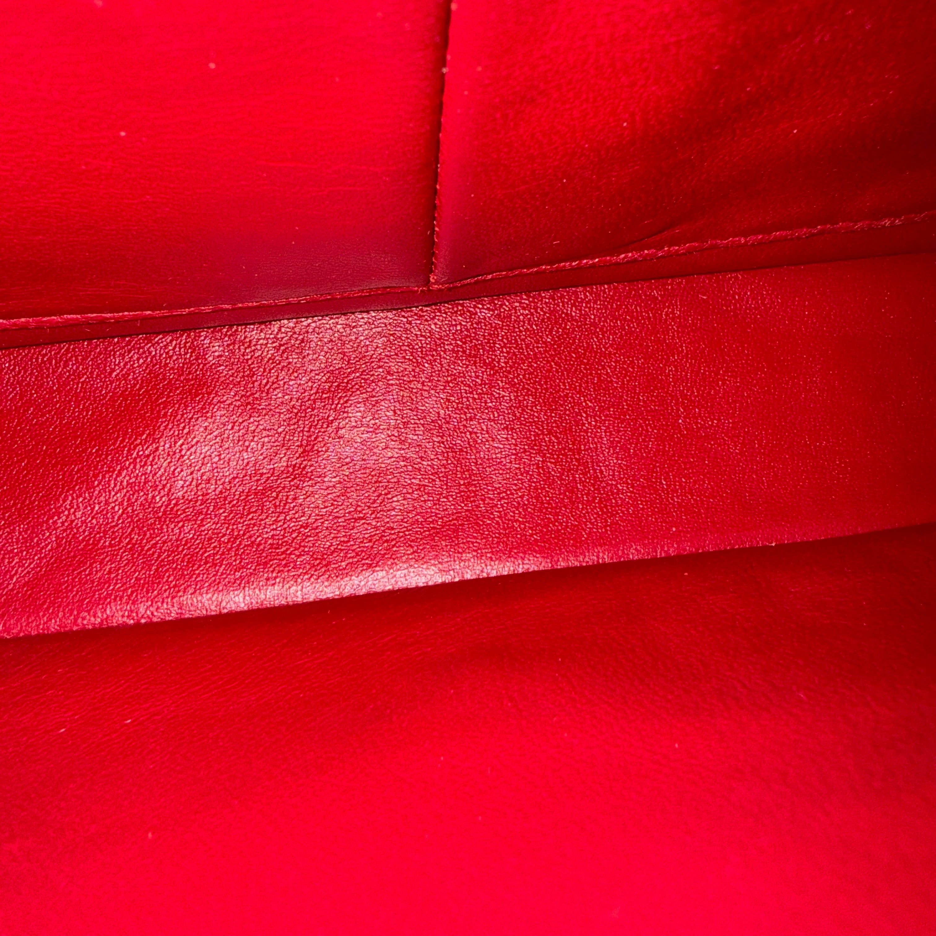 Chanel Classic Flap Medium - Quilted Lambskin 25CM Red Gold Hardware Series 23