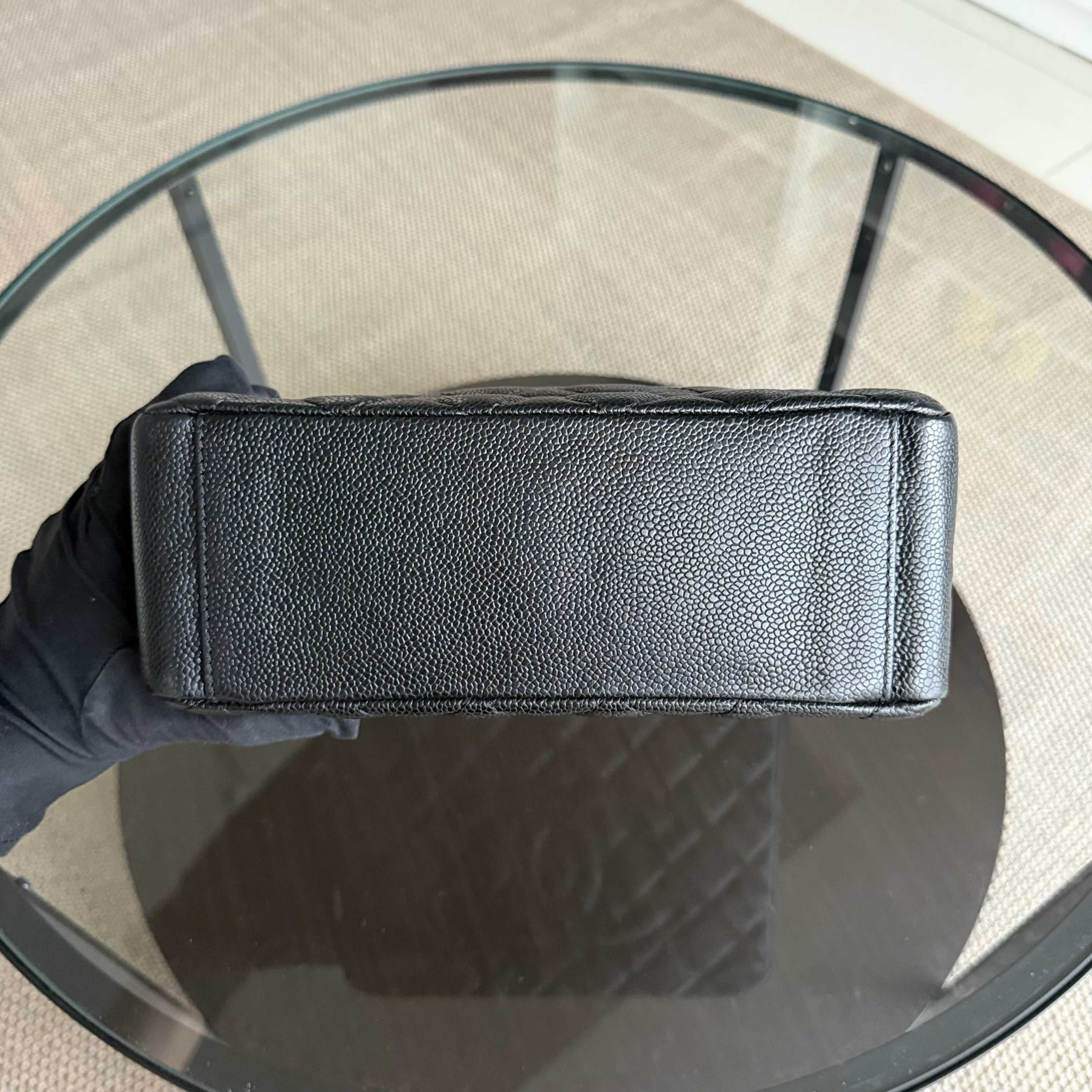 Chanel PST Petite Shopping Tote - Caviar Quilted Grained Calfskin Black Gold Hardware