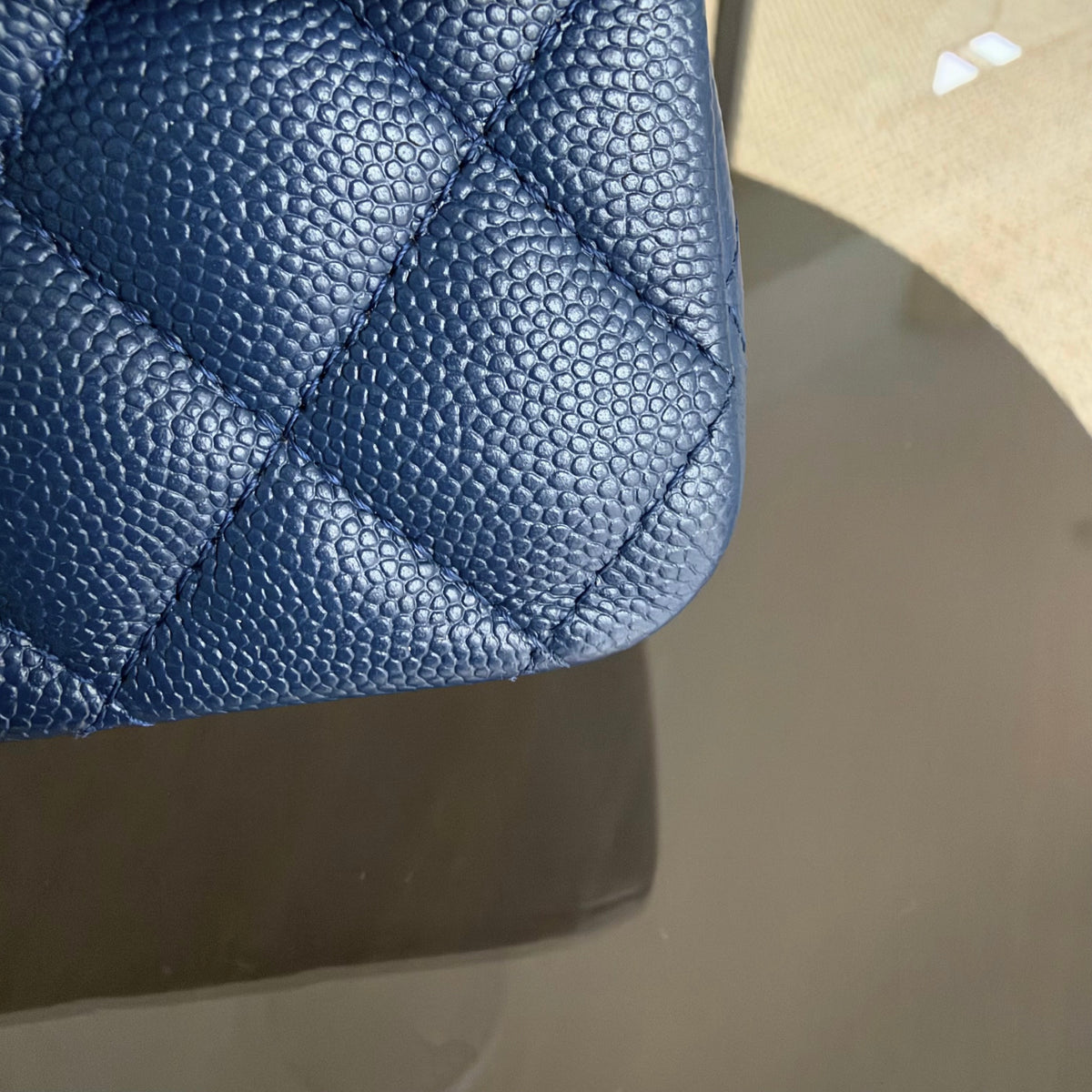 Chanel Classic Flap Medium - Caviar 25CM Quilted Dark Blue Gold Hardware Series 26