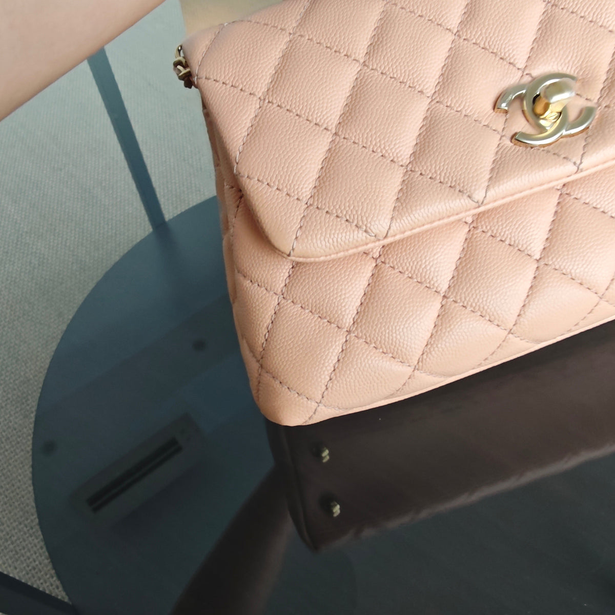 Chanel Coco Handle Small - Caviar Quilted Beige Gold Hardware Series 31