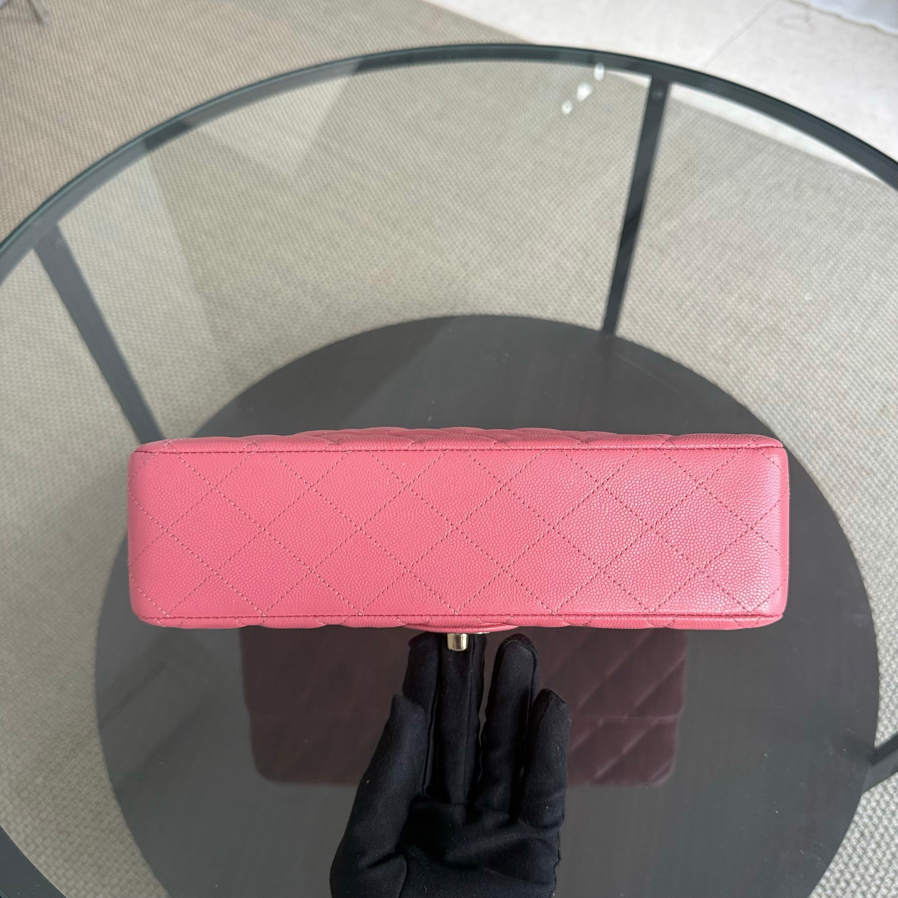 Chanel Classic Flap Medium - 25CM Quilted Caviar Barbie Pink Gold Hardware Series 28