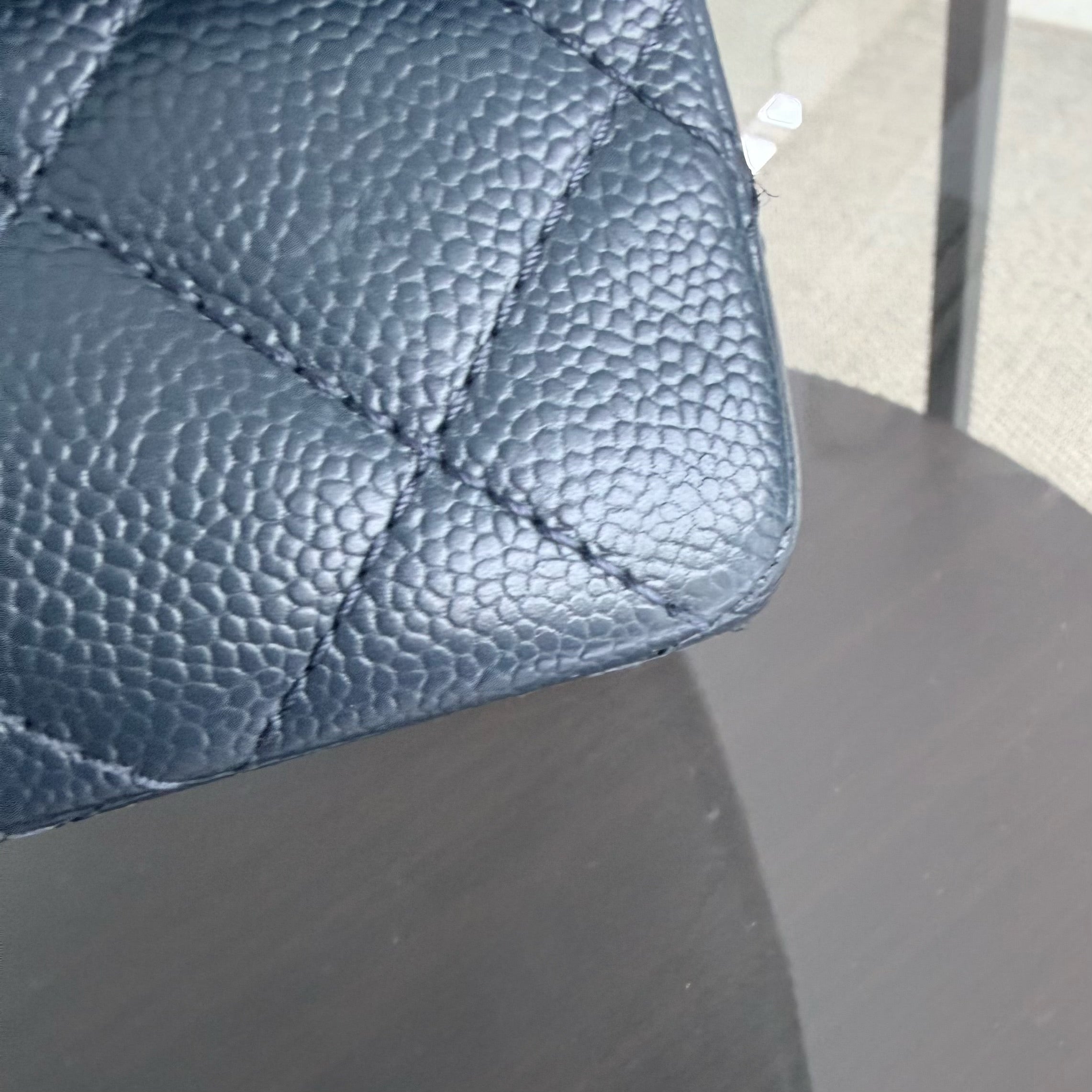 Chanel 2.55 Reissue 227 - Caviar Quilted Dark Blue Ruthenium Silver Hardware Series 19