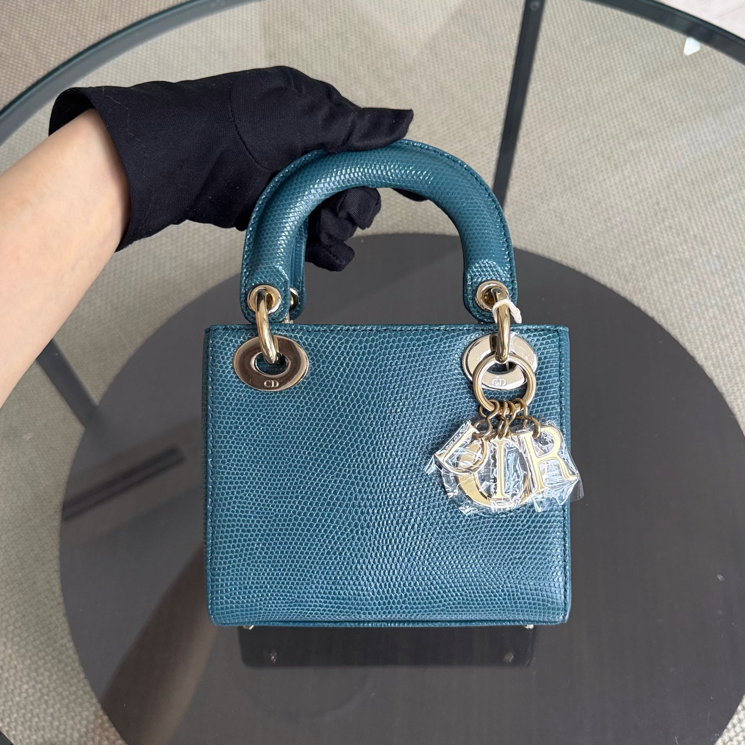 Dior Lady Mini - Exotic Lizard Gold Hardware