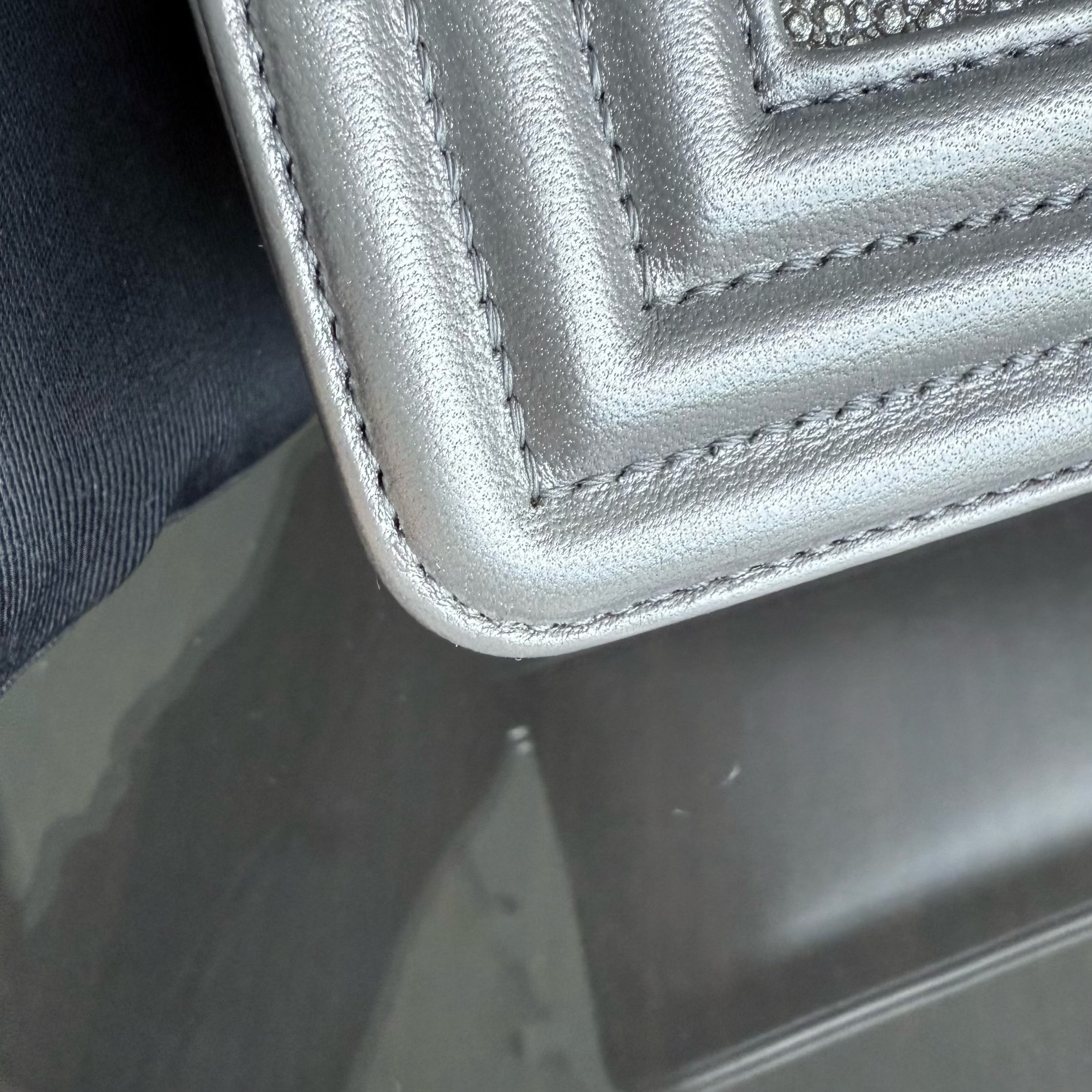 Chanel Boy Small - Stingray Pink Ruthenium Silver Hardware Series 20