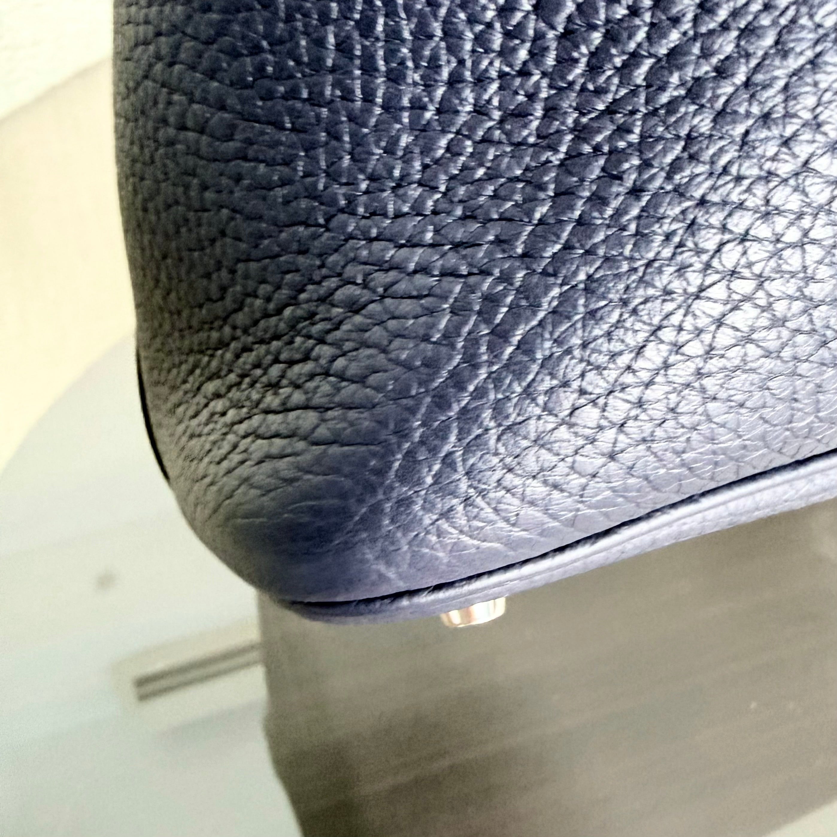 Hermes Picotin 22 - Midnight Blue Clemence Togo Leather Silver Hardware Stamp A