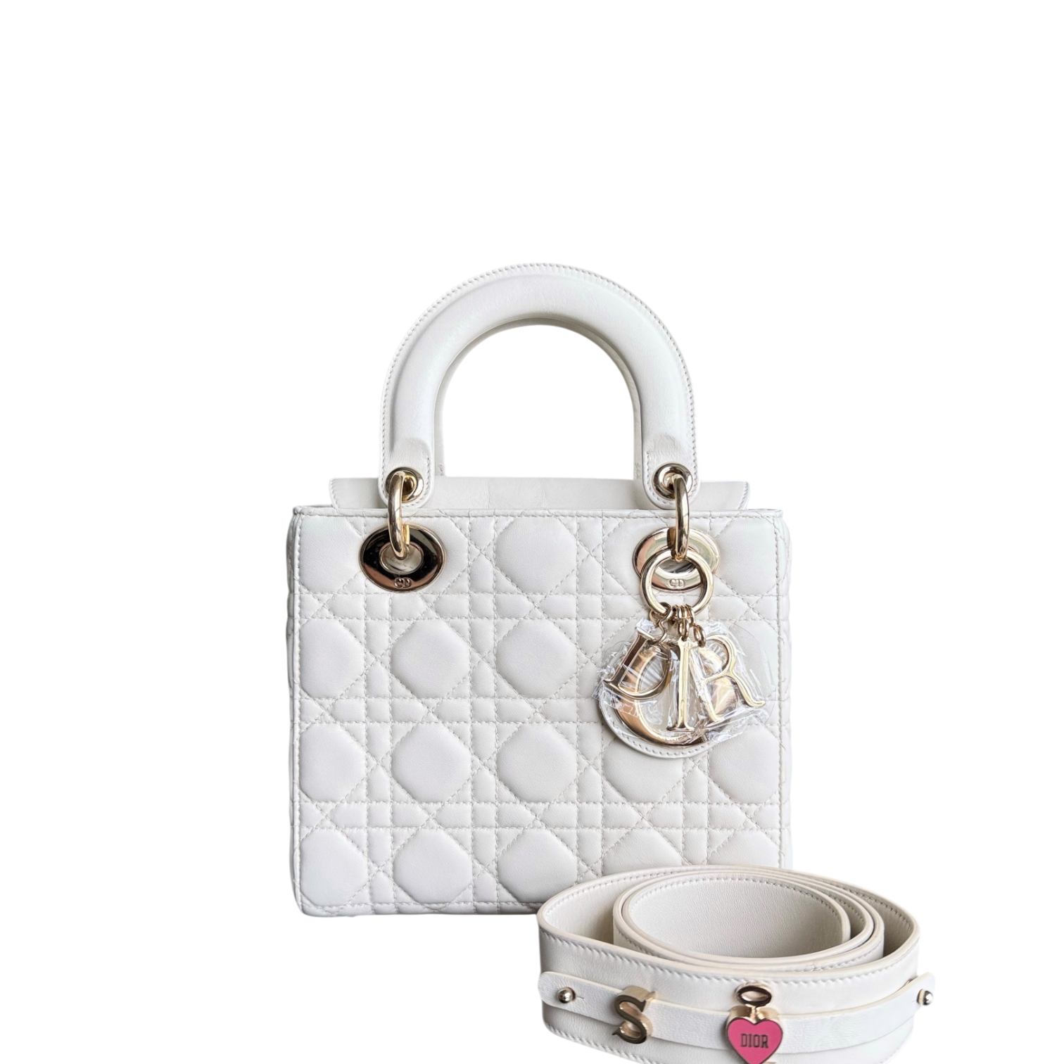 Dior MyABC Lady Small - Cannage Lambskin White Gold Hardware