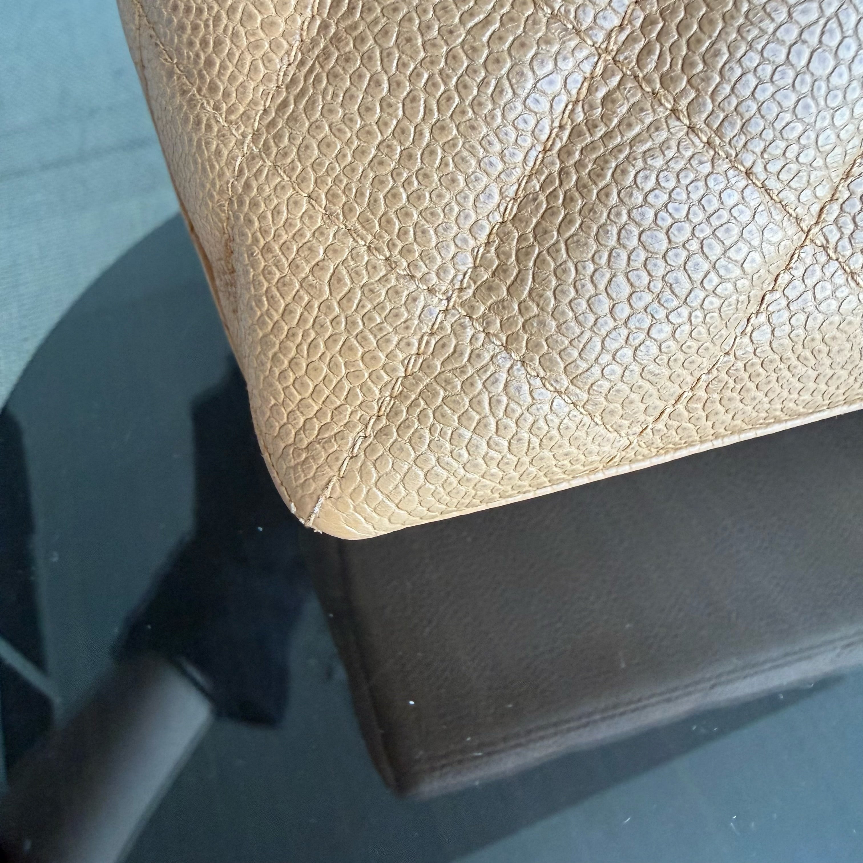 Chanel Tote - Caviar Quilted Beige Gold Hardware Series 2