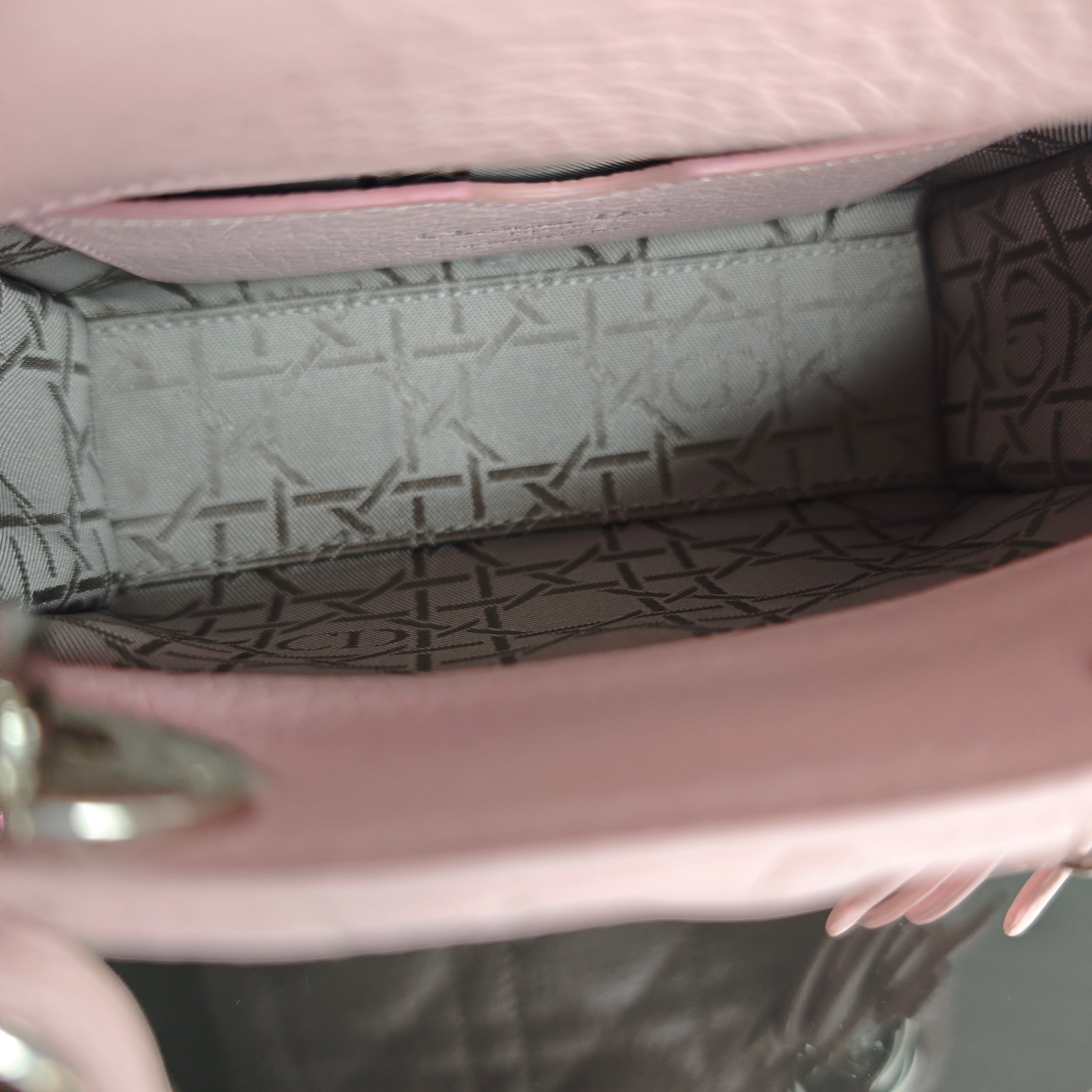Dior Lady Micro - Cannage Caviar Light Pink Pink Hardware Adjustable Strap