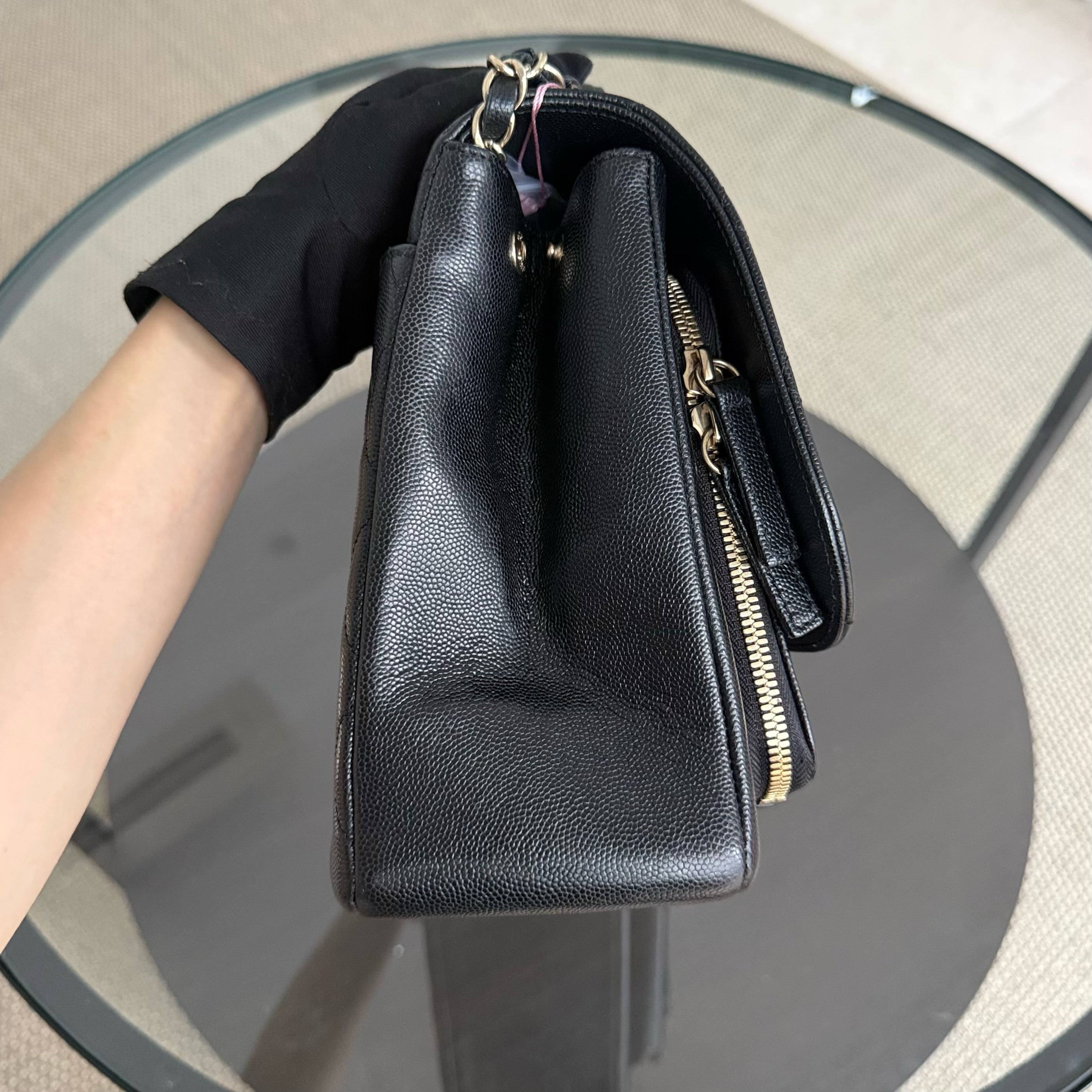 Chanel Business Affinity Large - 27CM Caviar Quilted Black Gold Hardware Series 23