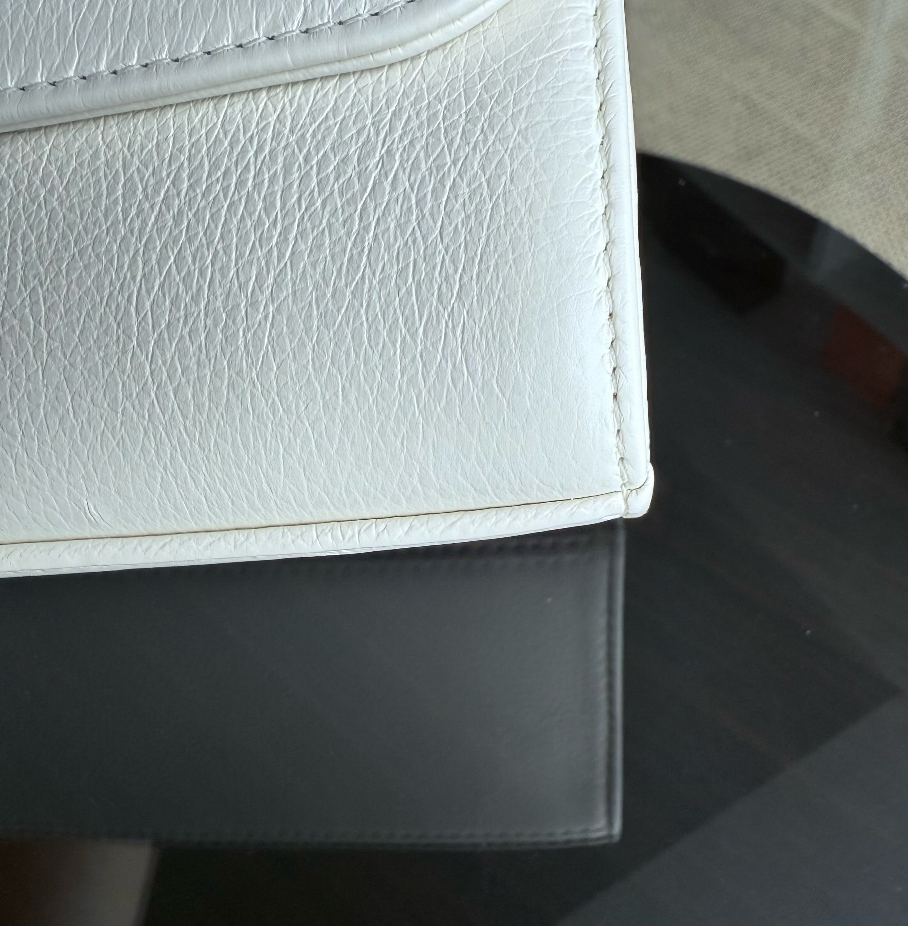 Chanel Label Click Medium - 25CM Quilted Calfskin White Gold Hardware Series 23