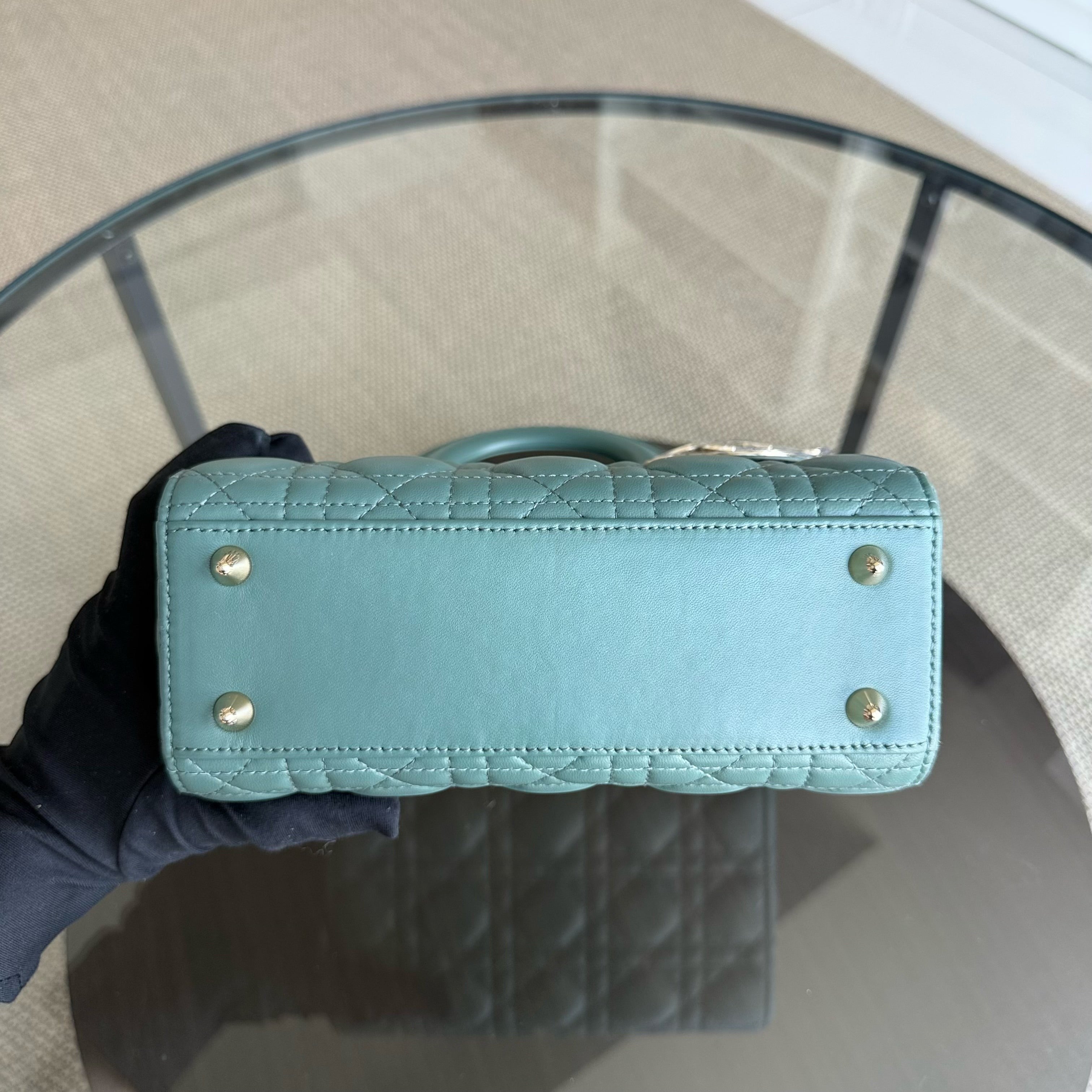 Dior Lady Small Flap - MyABC Cannage Lambskin Green Gold Hardware