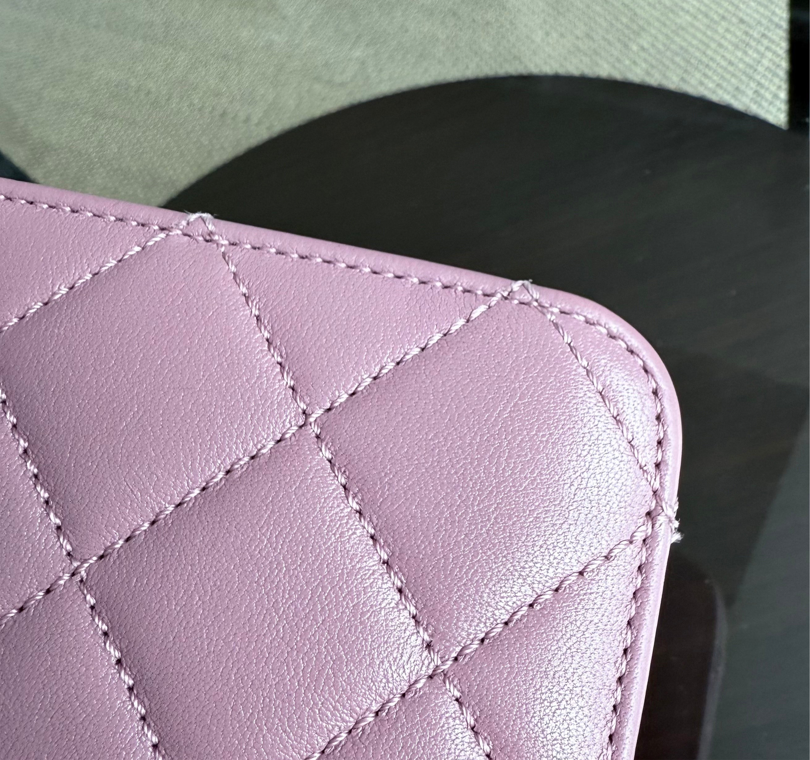 Chanel Beauty Lock Flap - 28CM Quilted Sheetskin  Pink Gold Hardware Series 22